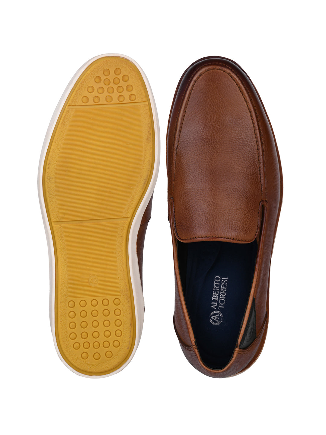 Alberto Torresi Tan Round Sneakers for Men