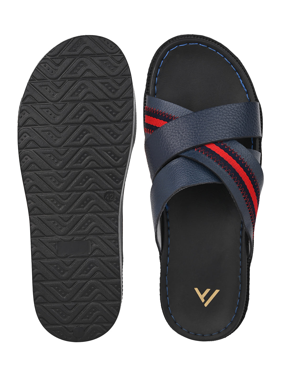 Alberto Torresi Trendy Premium Stylish Men Blue Slippers