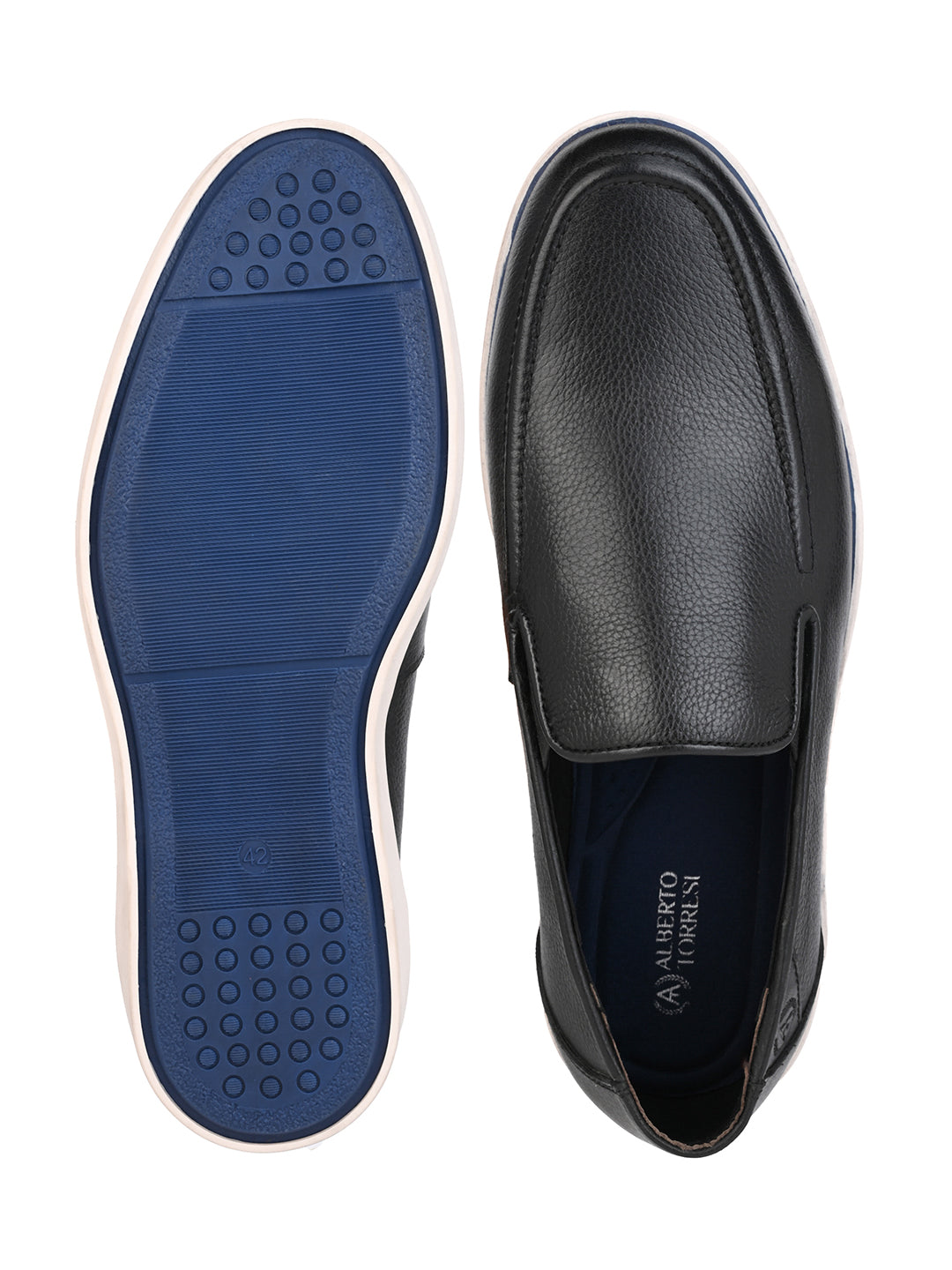 Alberto Torresi Mild Leather Alpha Male Loafer With Sneaker Comfort Padding And Leather Upper