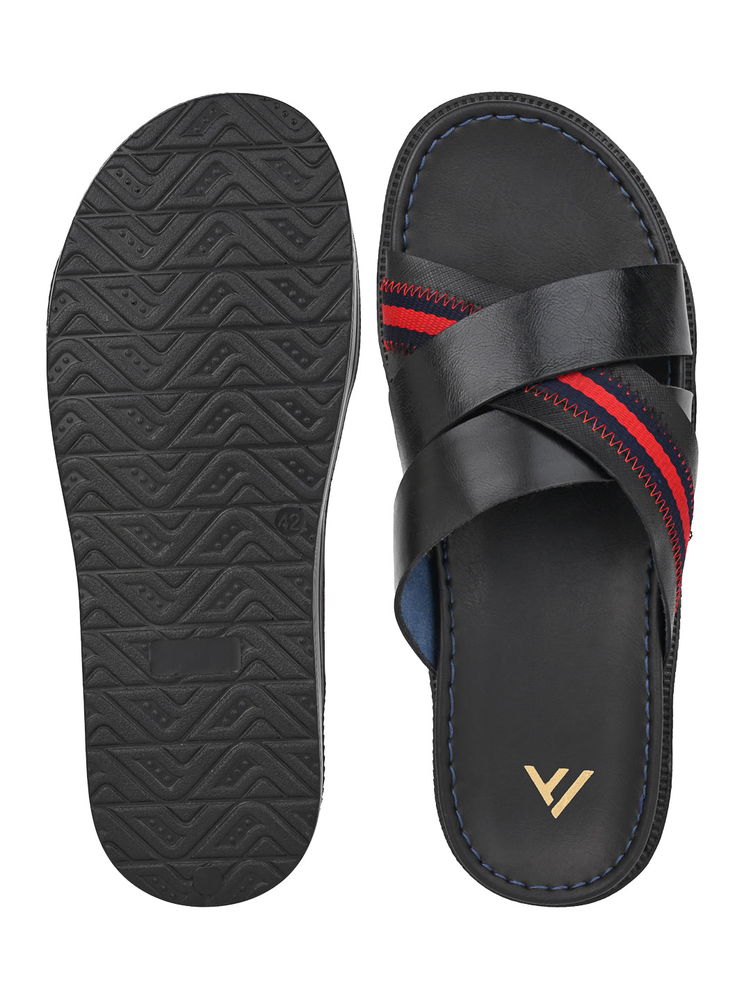 Alberto Torresi Trendy Premium Stylish Men Black Slippers