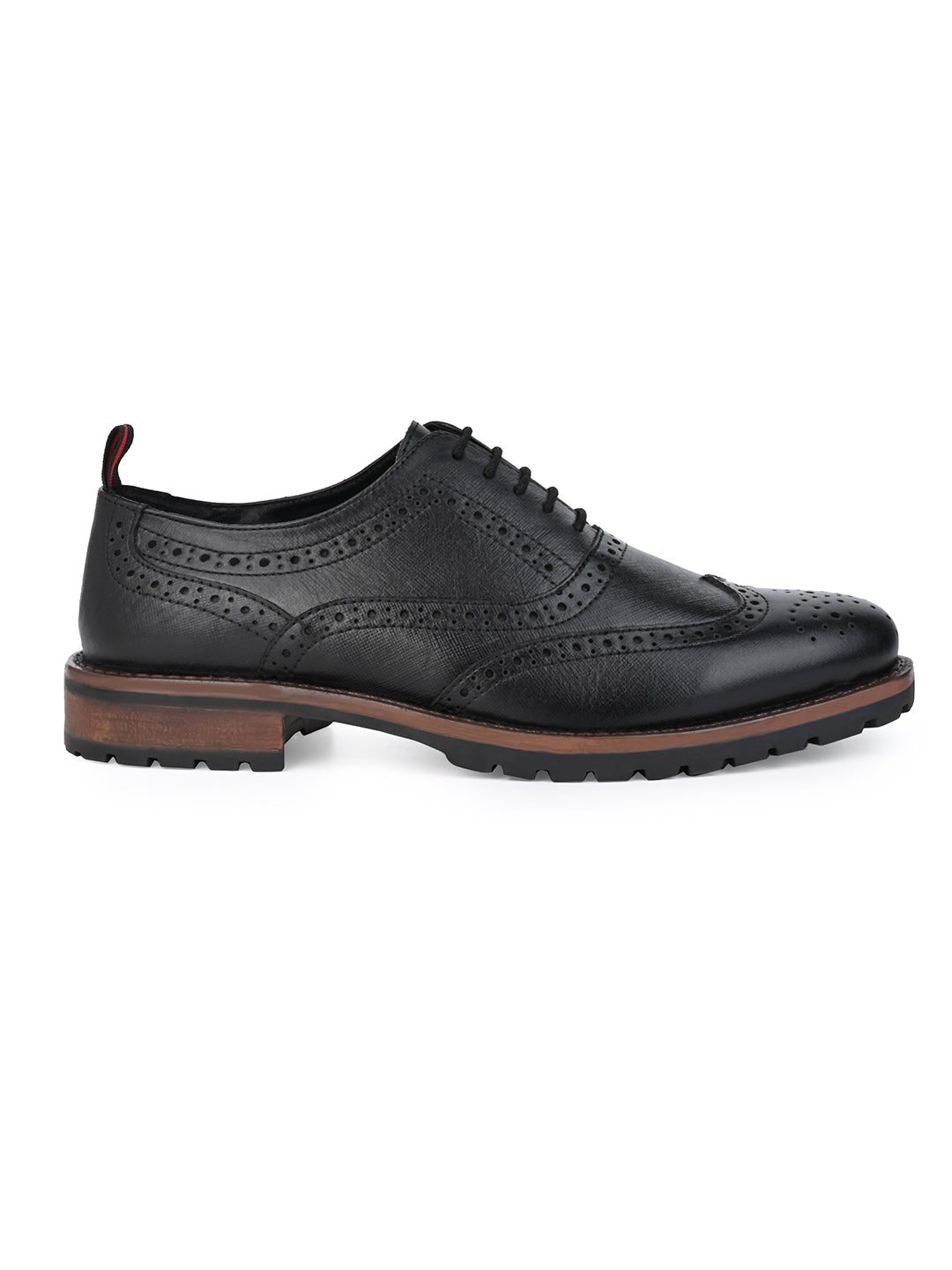 Alberto Torresi Latest  Black Brogue Shoes With Padded Insole