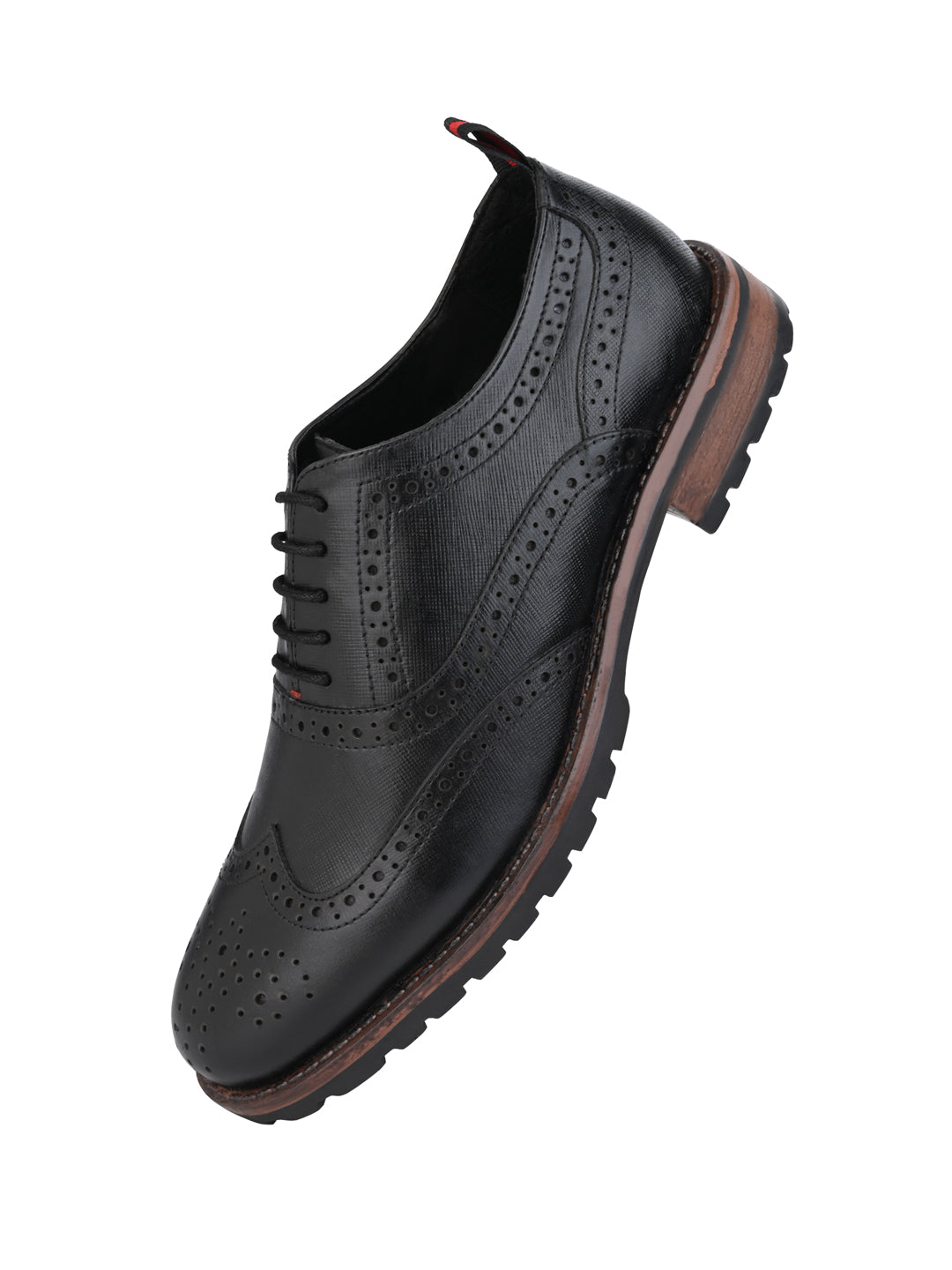 Alberto Torresi Latest Black Brogue Shoes With Padded Insole