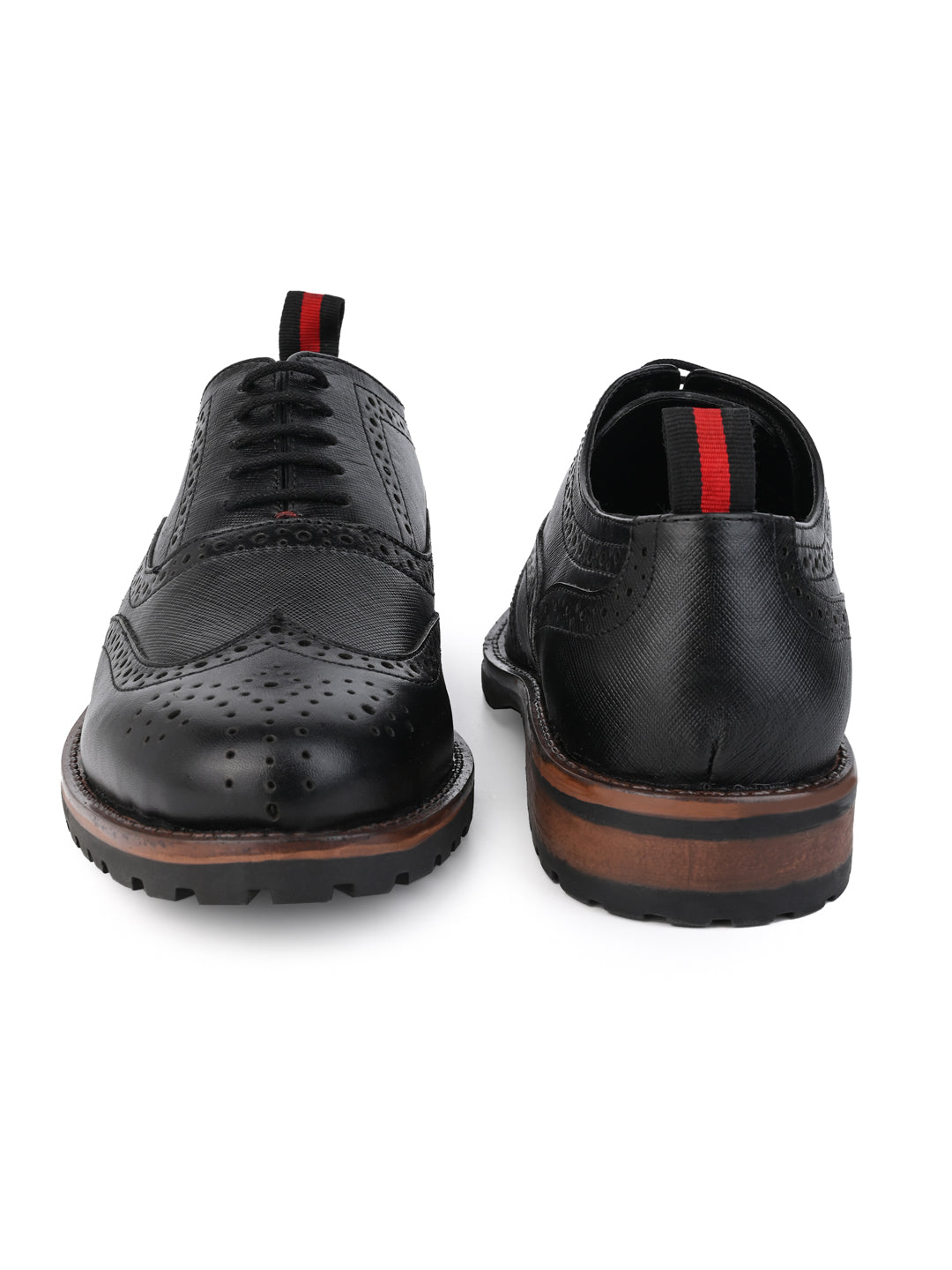 Alberto Torresi Latest  Black Brogue Shoes With Padded Insole