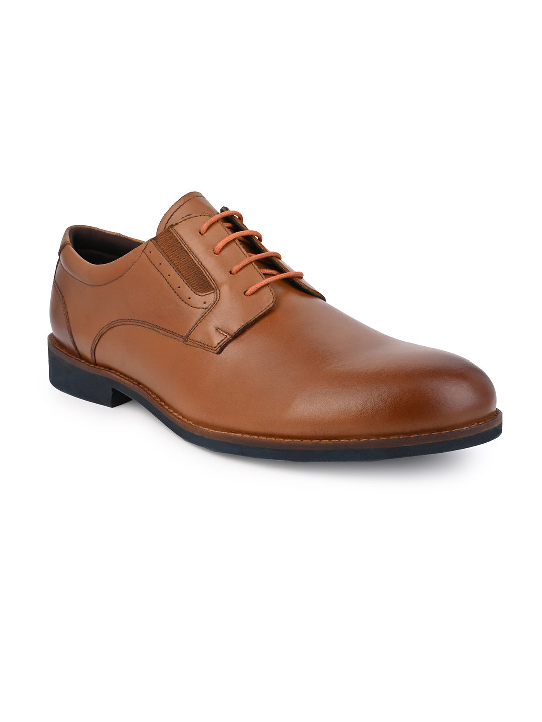 Alberto Torresi Horwik Series Tan Crust Leather Plain Lace-Up