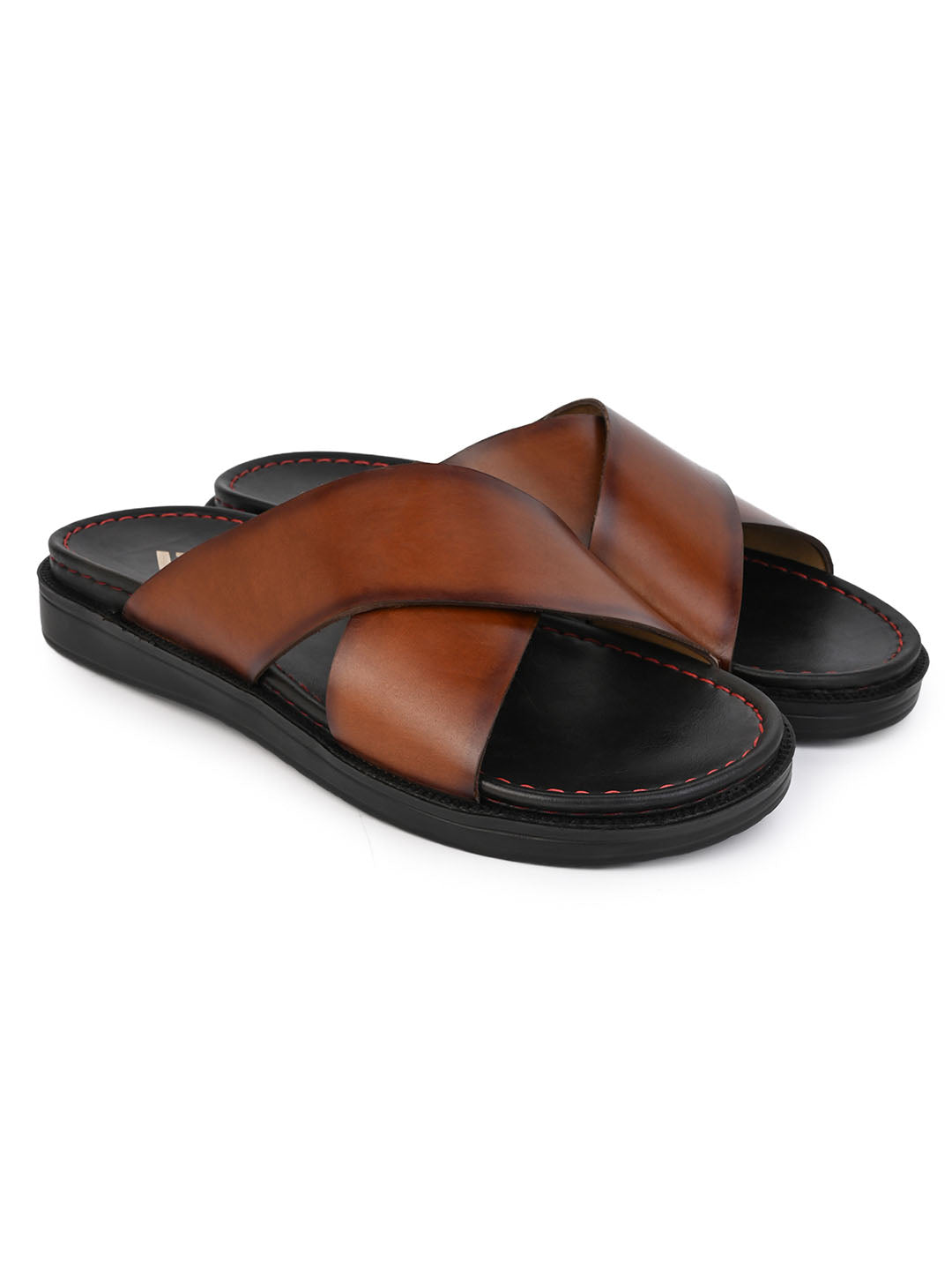 Alberto Torresi Deriko Tan Genuine Leather Flats
