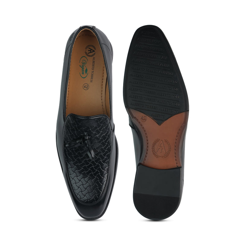 Alberto Torresi Black Slipon formal Shoes