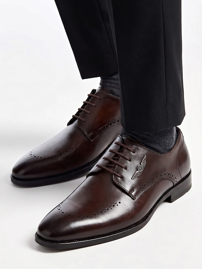 Alberto Torresi Hungary Series 607 Branded Sole Brown Formal Shoes