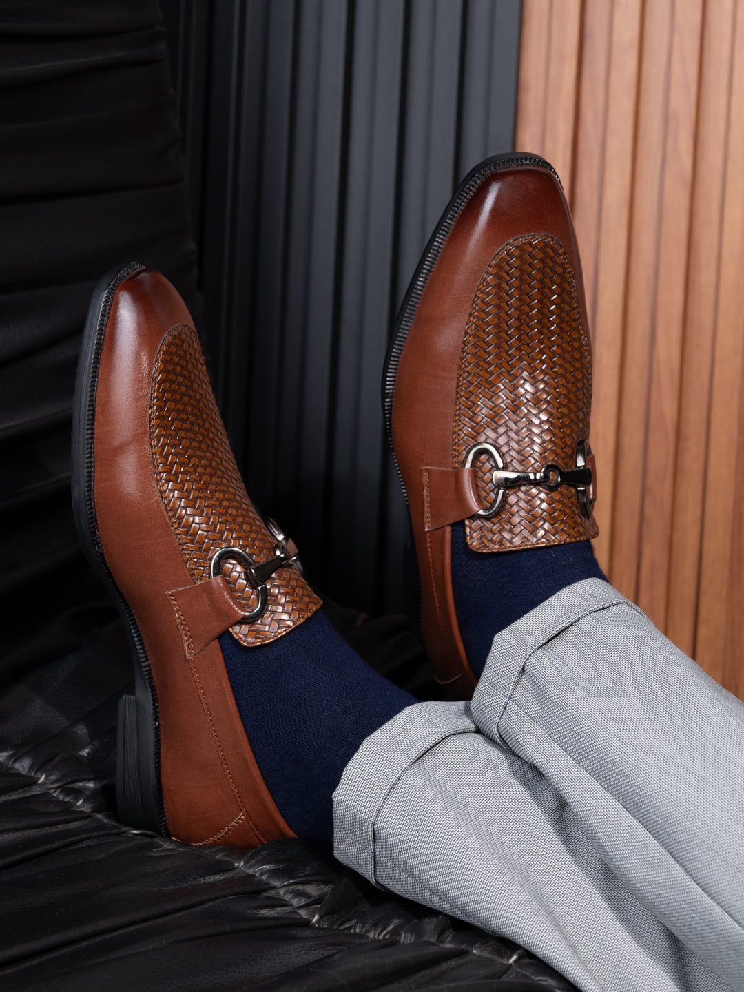 Premium Branded Horsebit Formal Leather Loafer With Tpr Sole And Heel Support