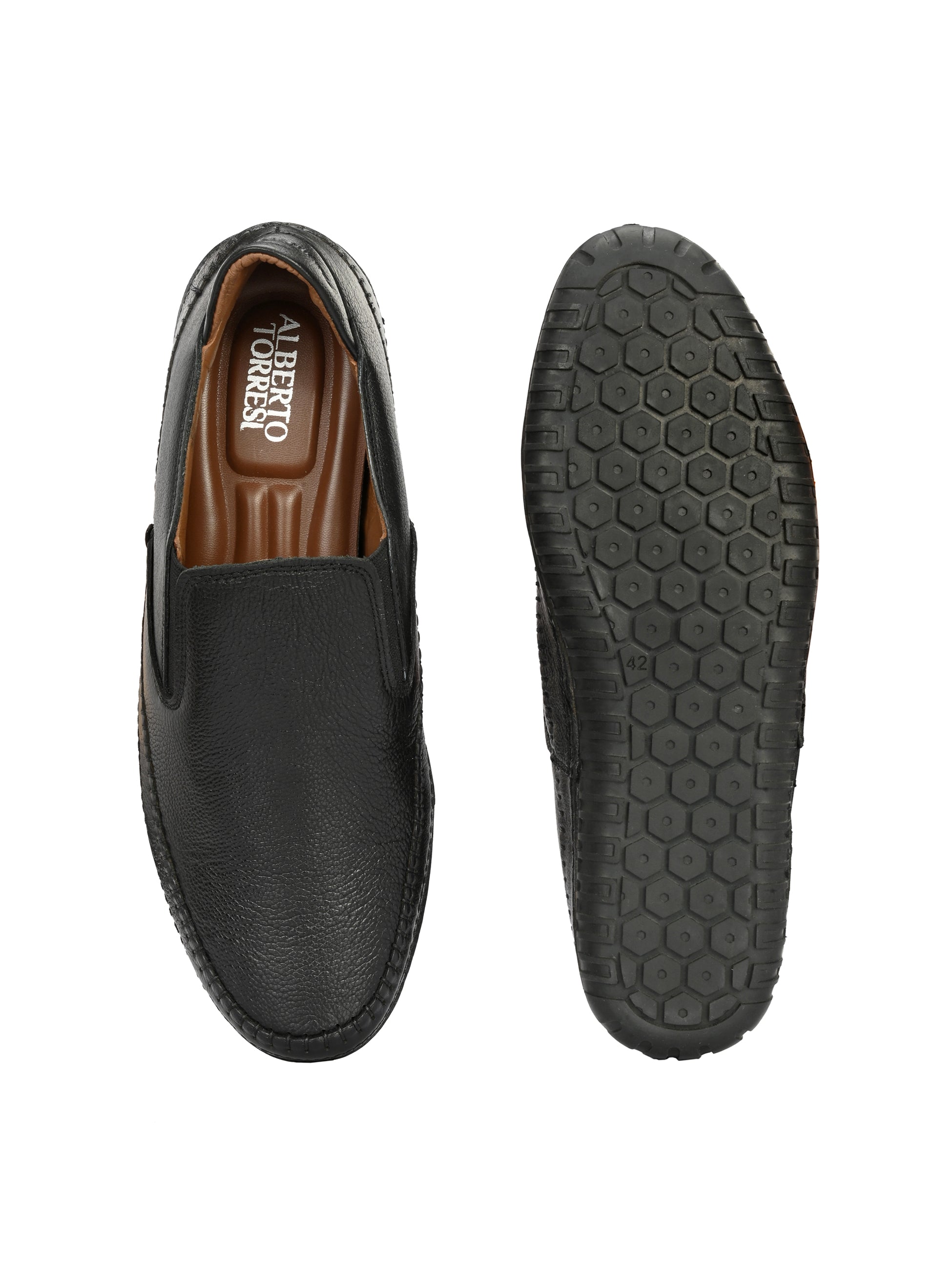 Alberto Torresi Genuine Leather Flexible Shoe With PU Footbed