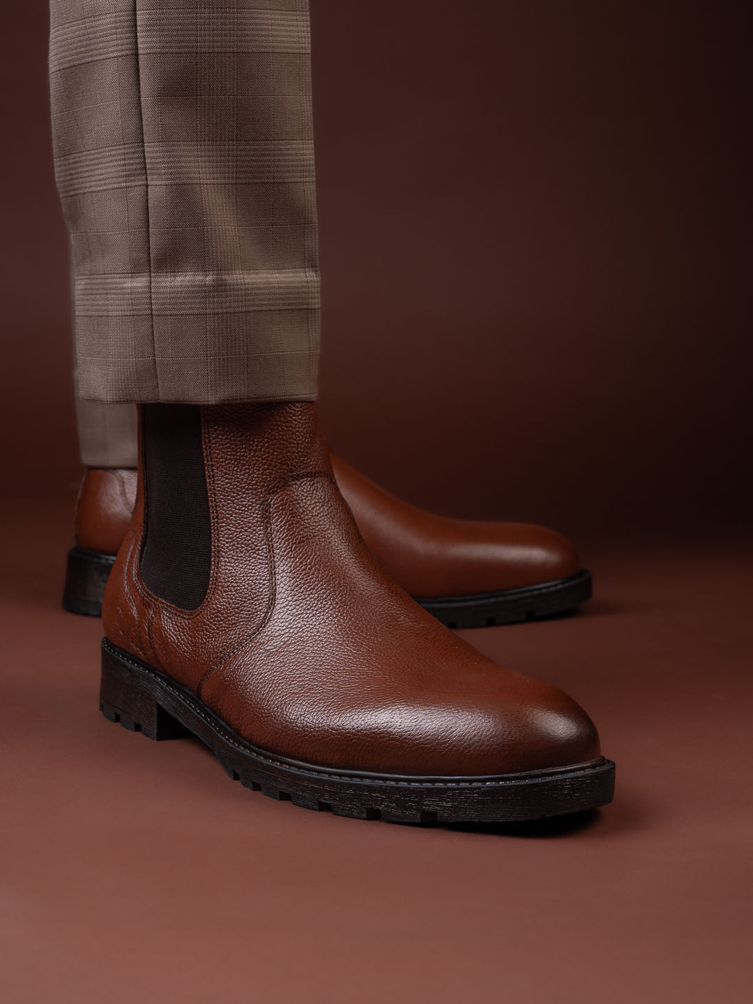 Alberto Torresi Tan Mild Leather Ankle Length Boots