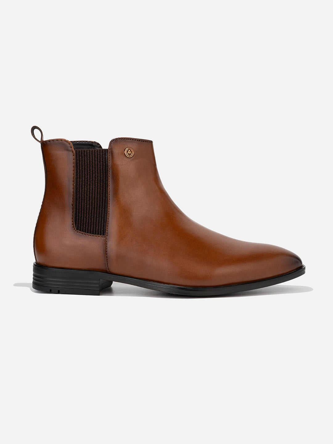 Alberto Torresi Synthetic Tan Chelsea Boots For Men
