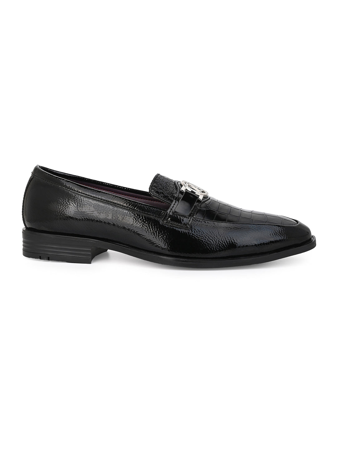 Alberto Torresi Wedding Black Patent Shoe With Metal Accent