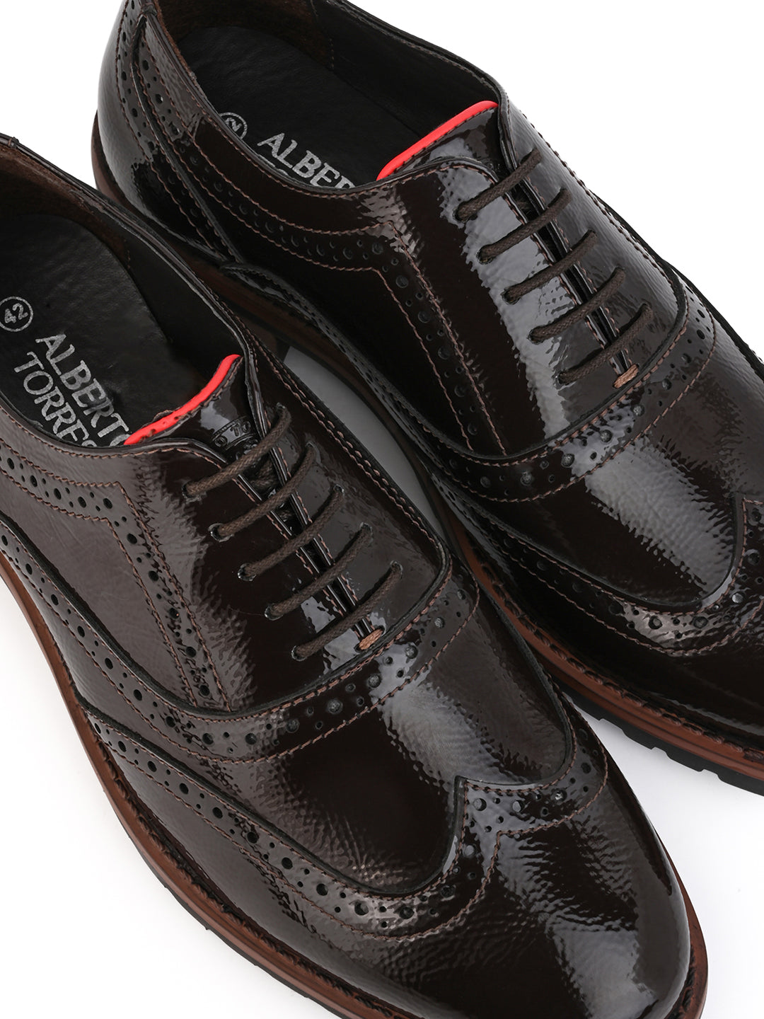 ALBERTO TORRESI MENS SEBESTIAN WING-TIP BROGUE SHOES FOR MEN