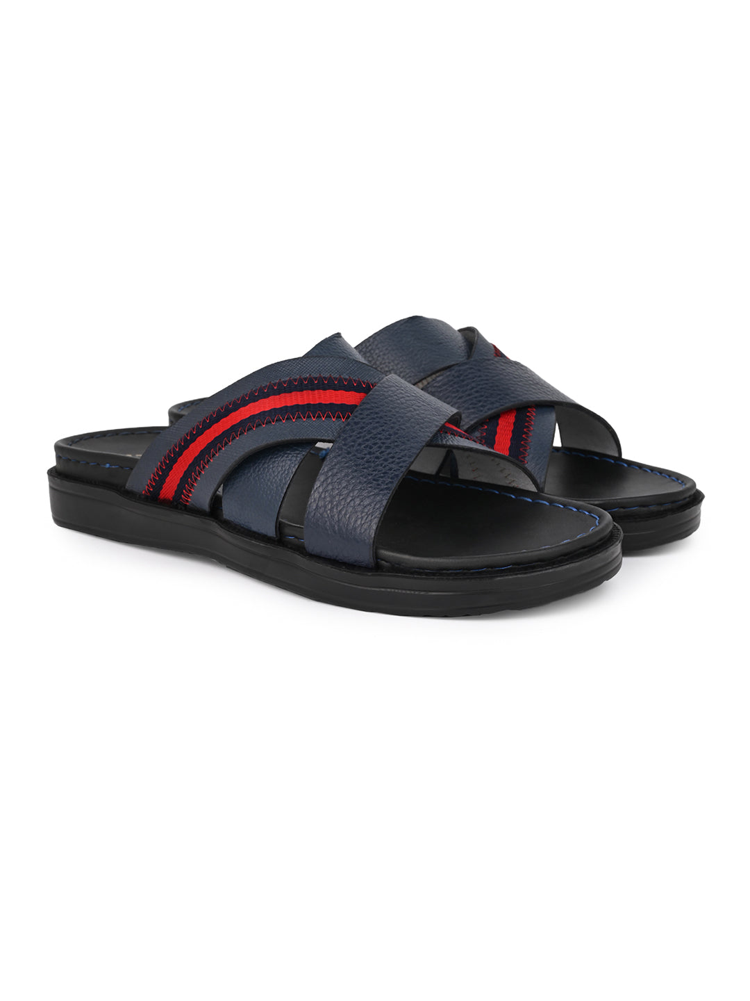 Alberto Torresi Trendy Premium Stylish Men Blue Slippers