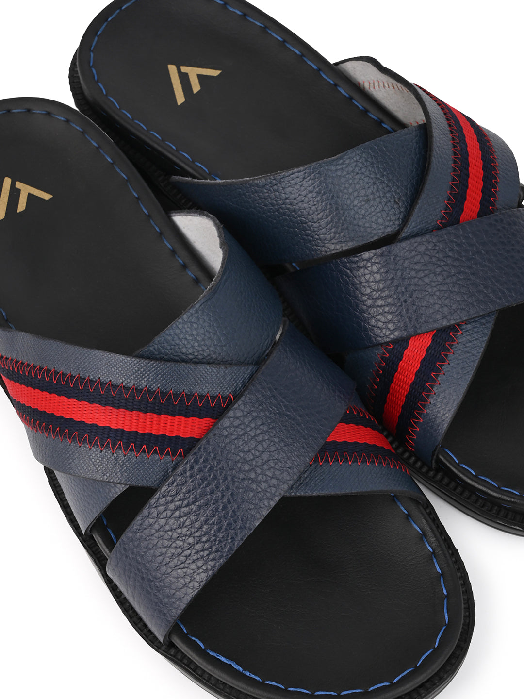 Alberto Torresi Trendy Premium Stylish Men Blue Slippers