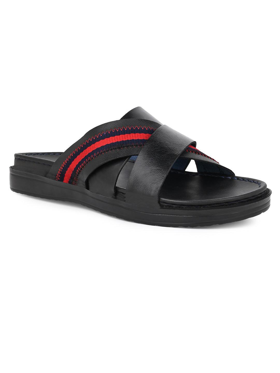 Alberto Torresi Trendy Premium Stylish Men Black Slippers