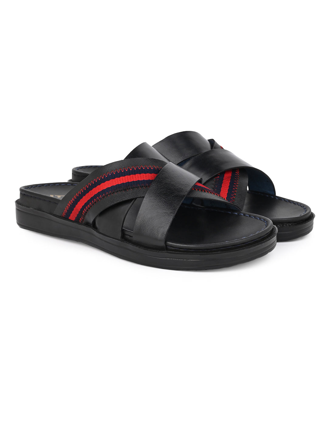 Alberto Torresi Trendy Premium Stylish Men Black Slippers