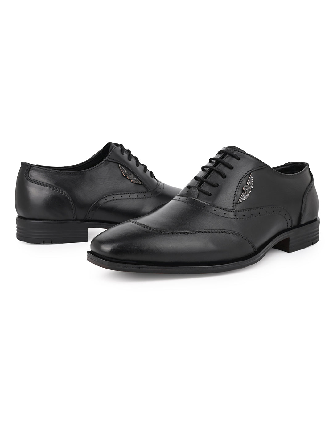 Alberto Torresi Genuine Leather Black Laceup Formal Shoes Oxford For Men