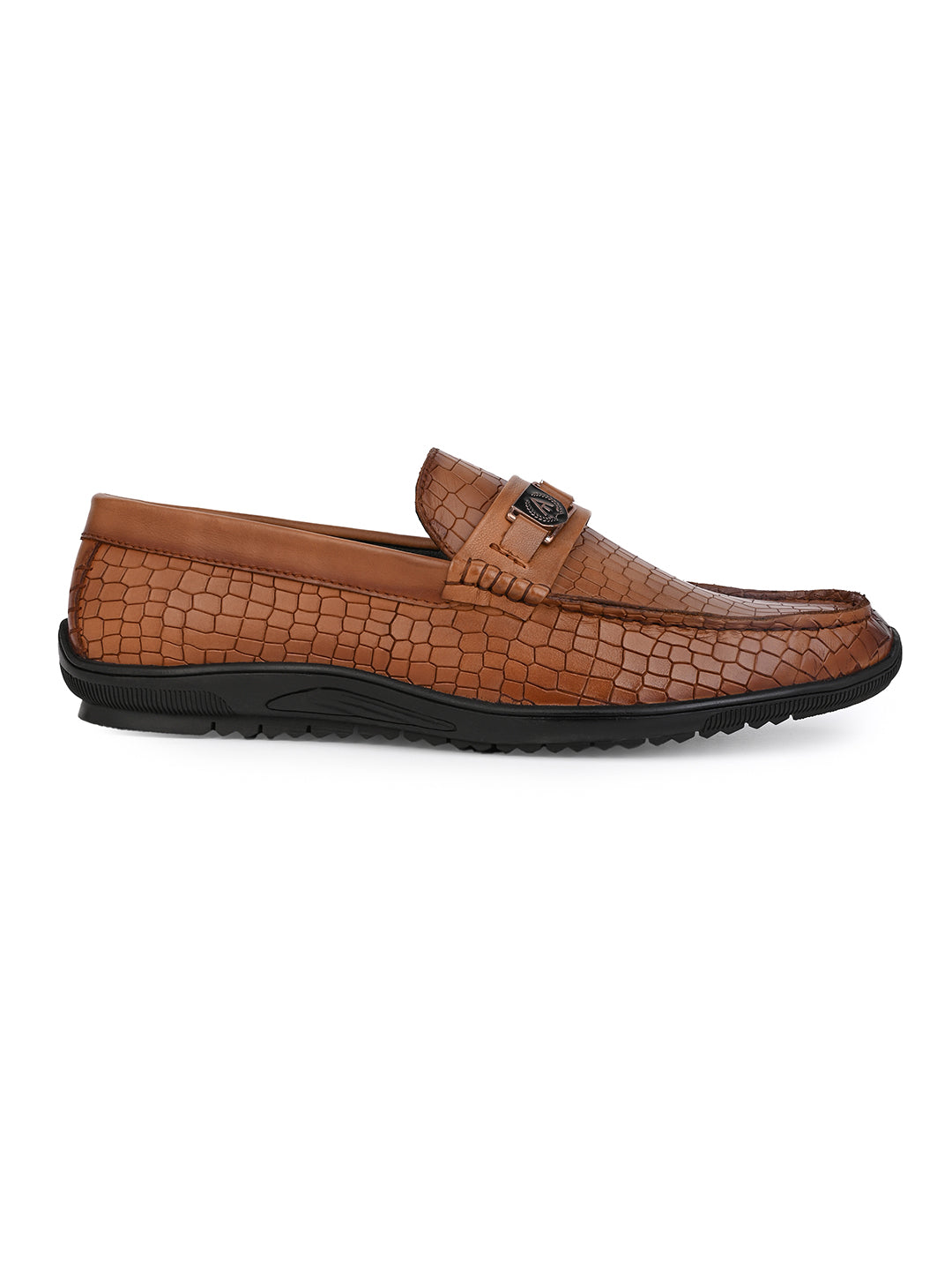 Genuine Leather Textured Impact Technolog Slip On