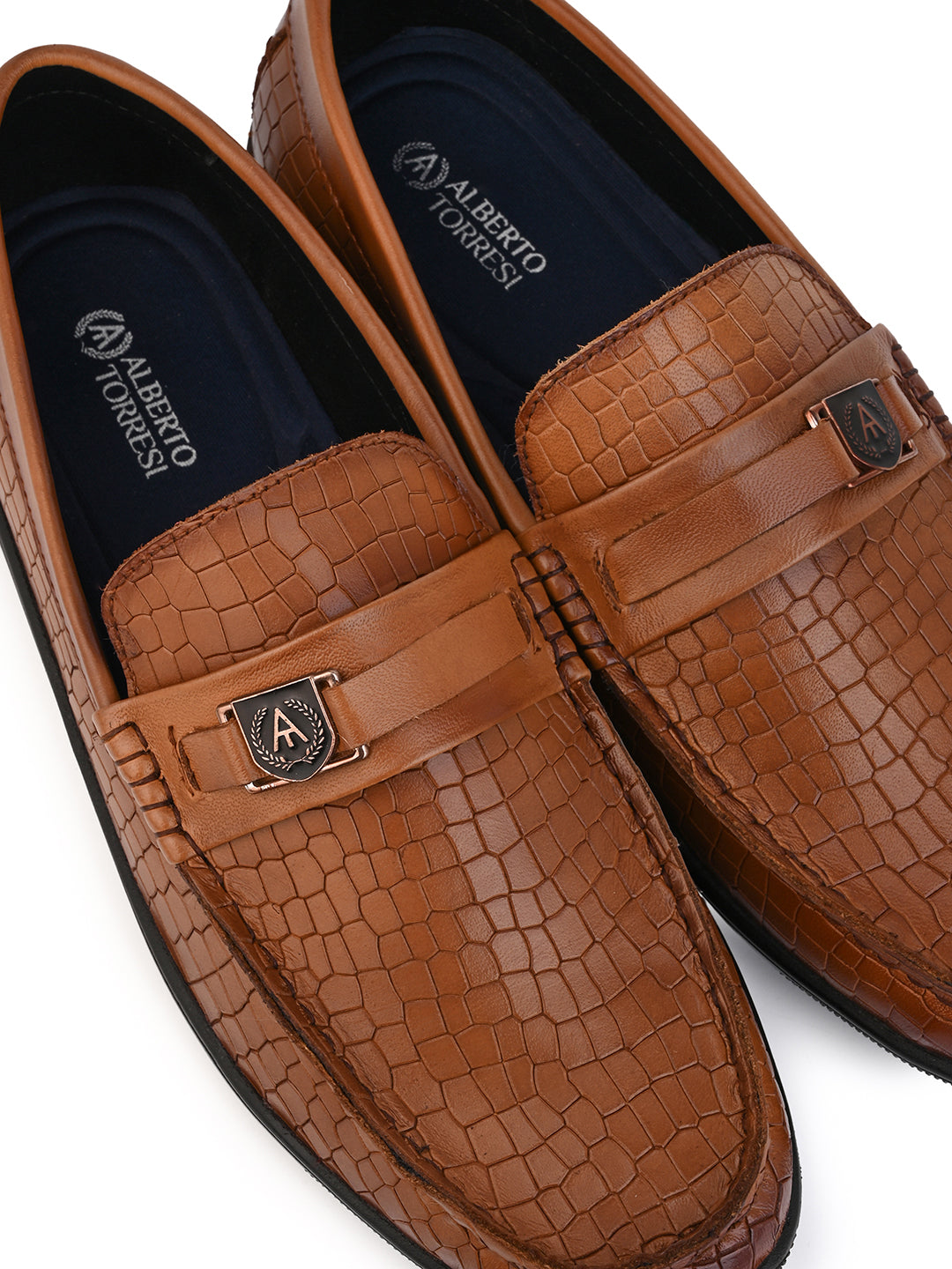 Genuine Leather Textured Impact Technolog Slip On