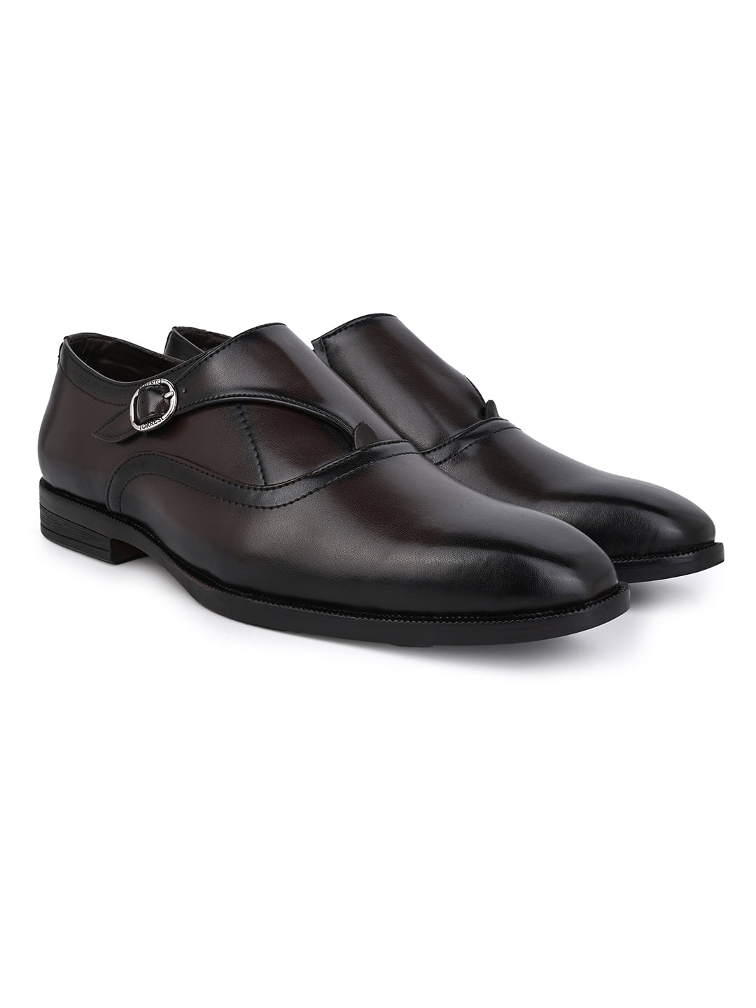 Alberto Torresi Hungary Series 606 Versatile Brown Formal Monk Shoes