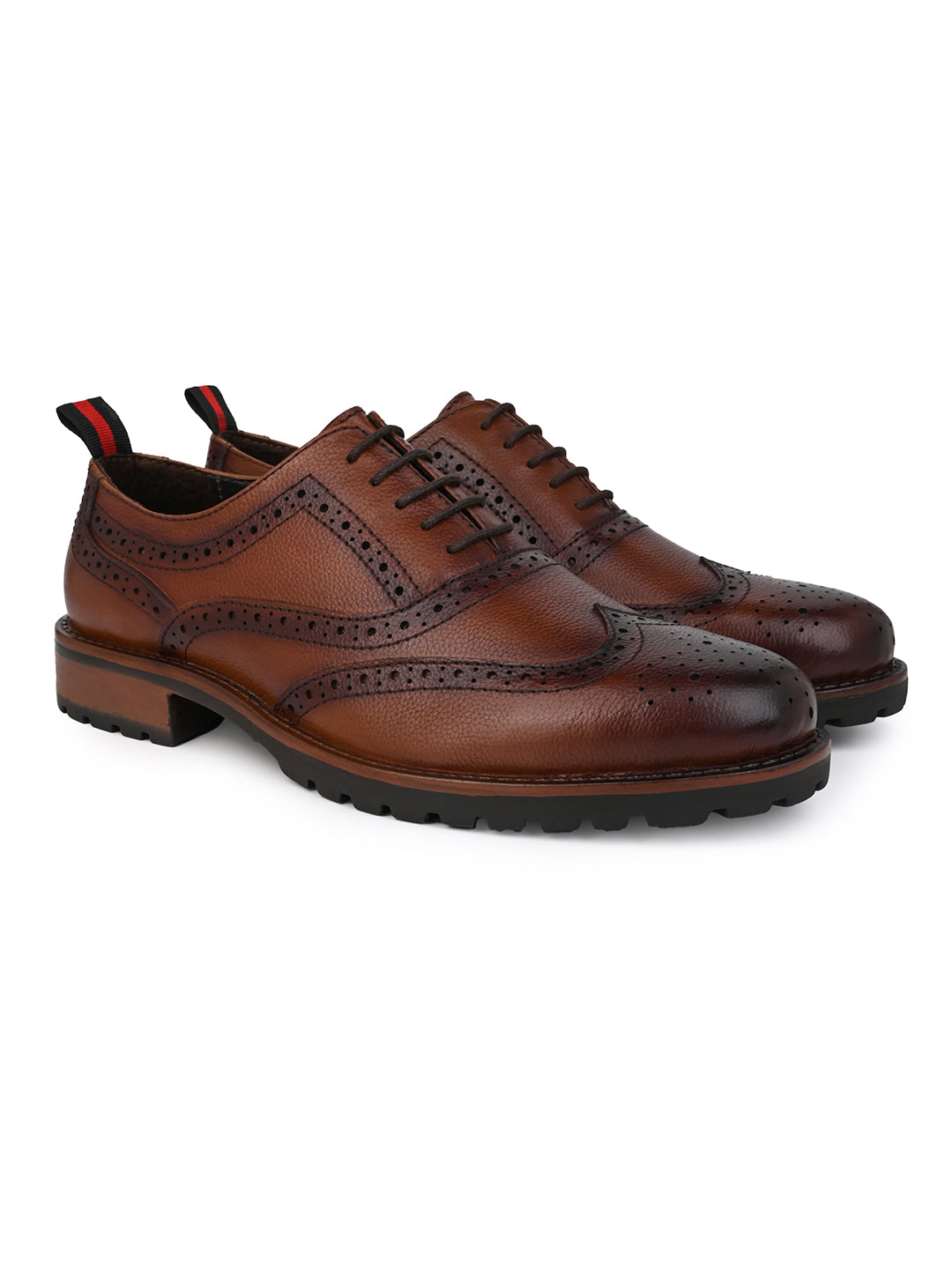 Alberto Torresi Latest Tan  Brogue Shoes With Padded Insole