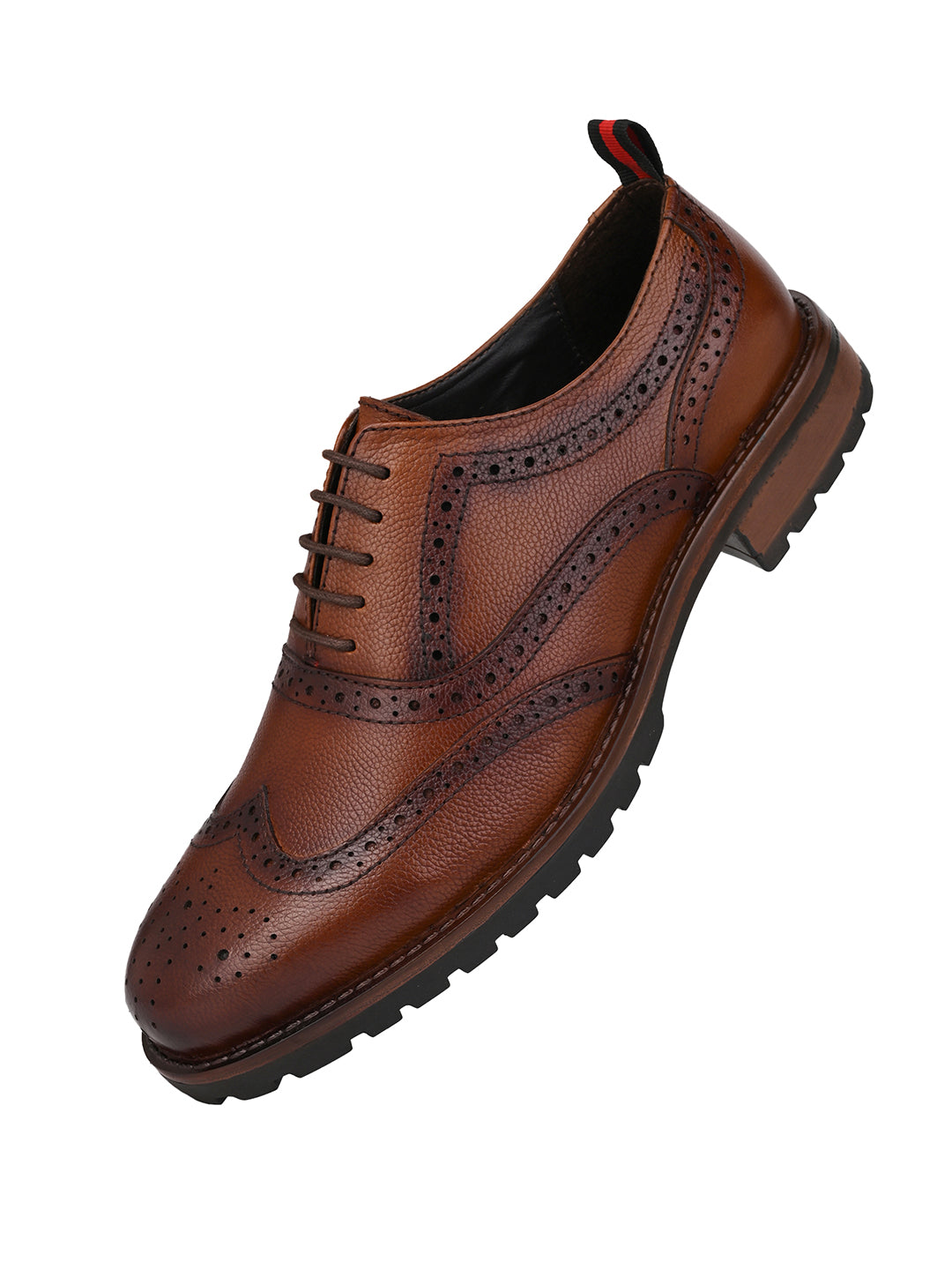 Alberto Torresi Latest Tan Brogue Shoes With Padded Insole
