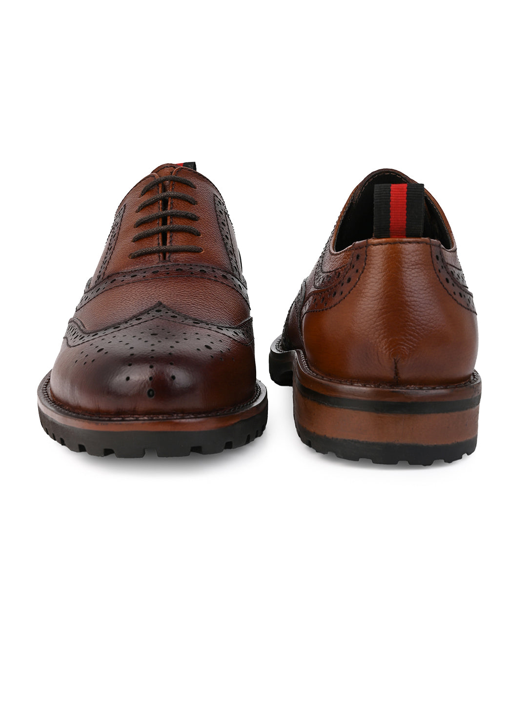 Alberto Torresi Latest Tan Brogue Shoes With Padded Insole
