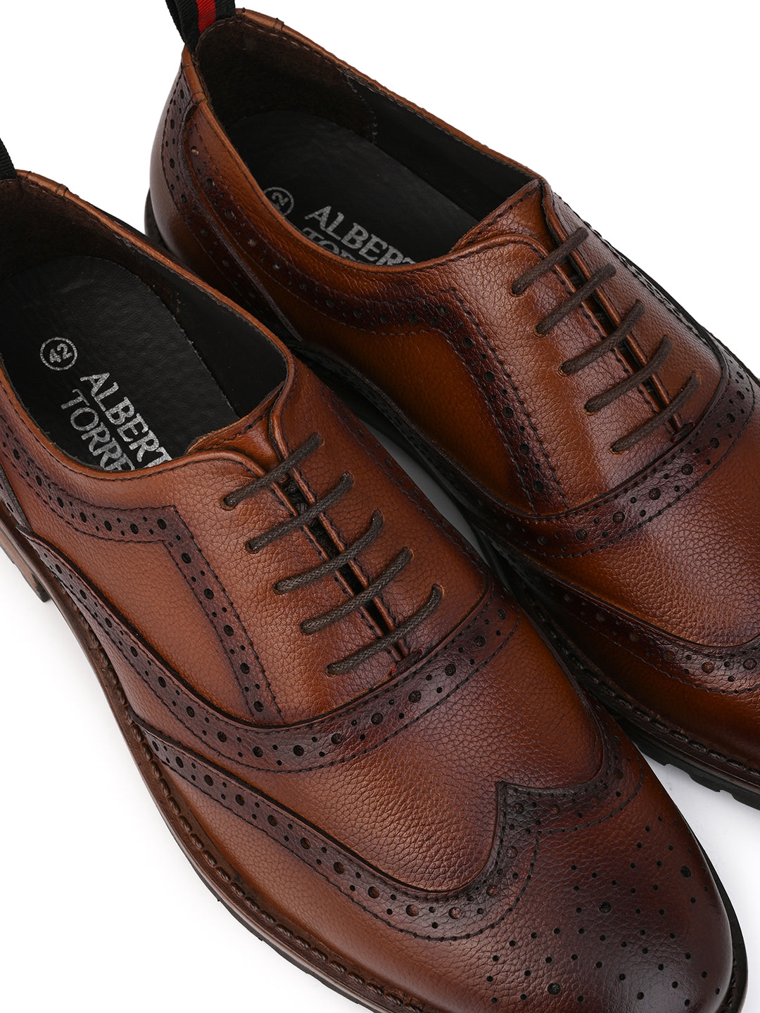 Alberto Torresi Latest Tan  Brogue Shoes With Padded Insole