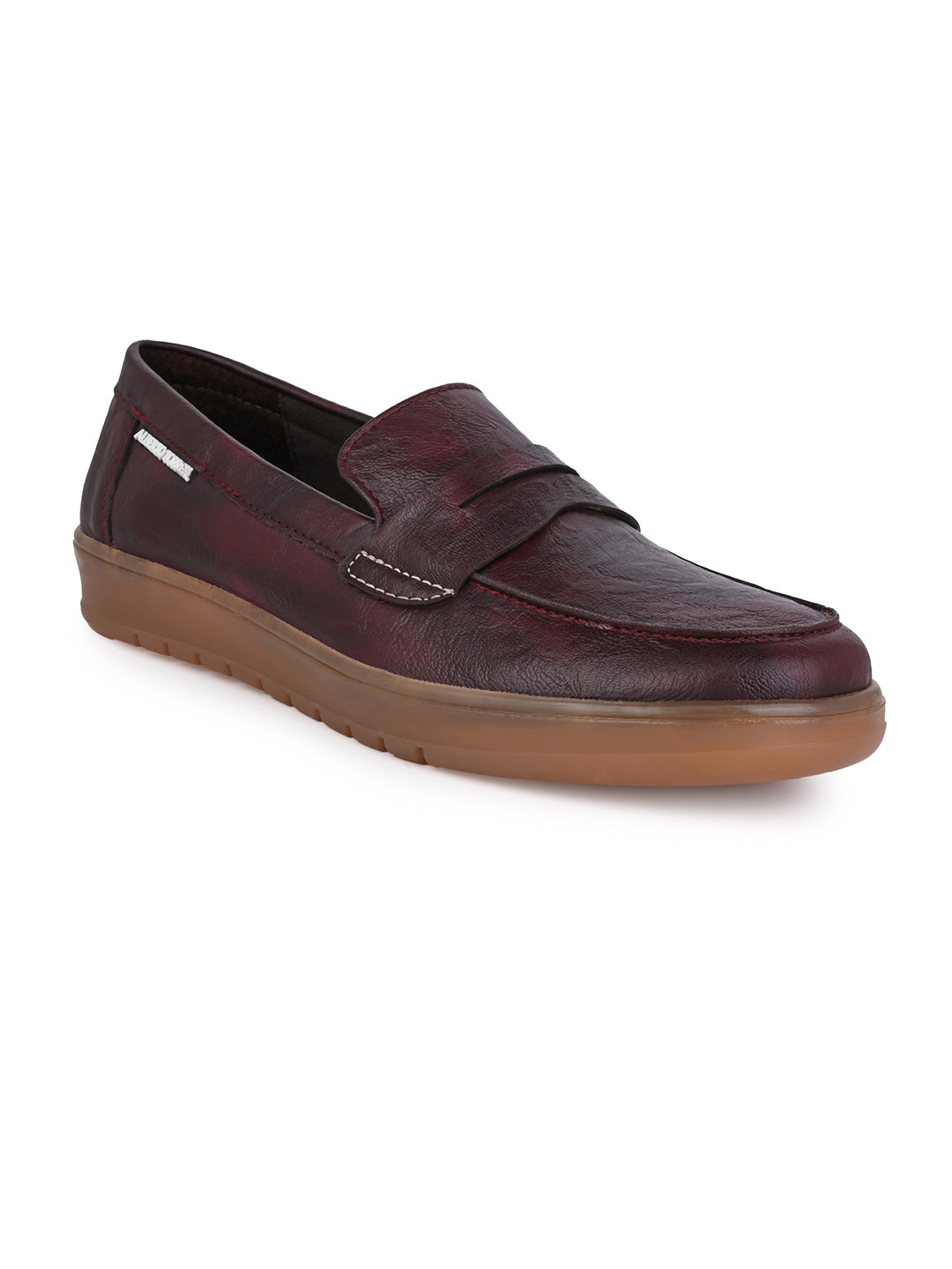 Alberto Torres Men’s Embossed Tan Tech-Knit Slip-Ons
