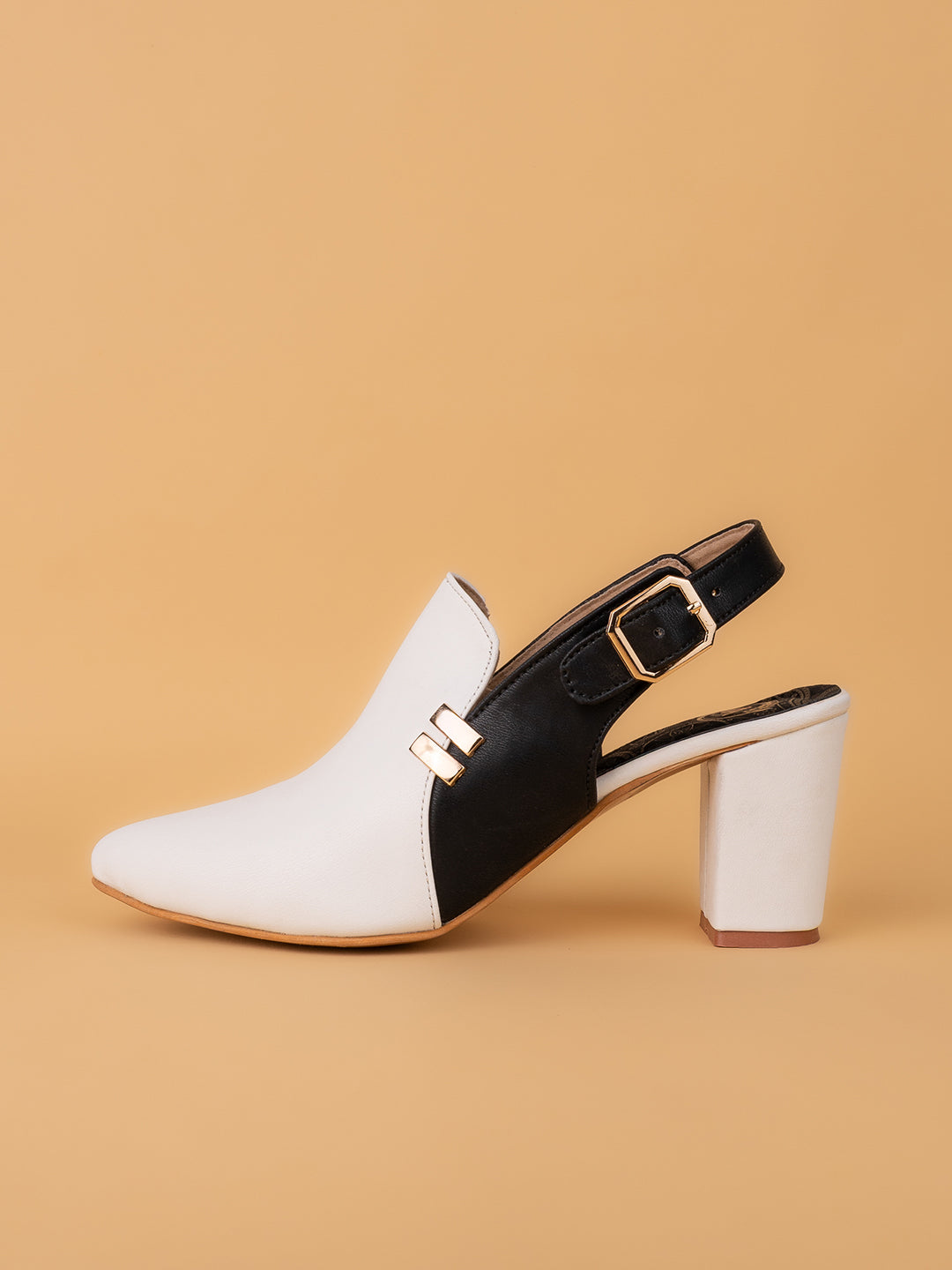 Alberto Torresi Women Black & Maroon Slingback Block Heels