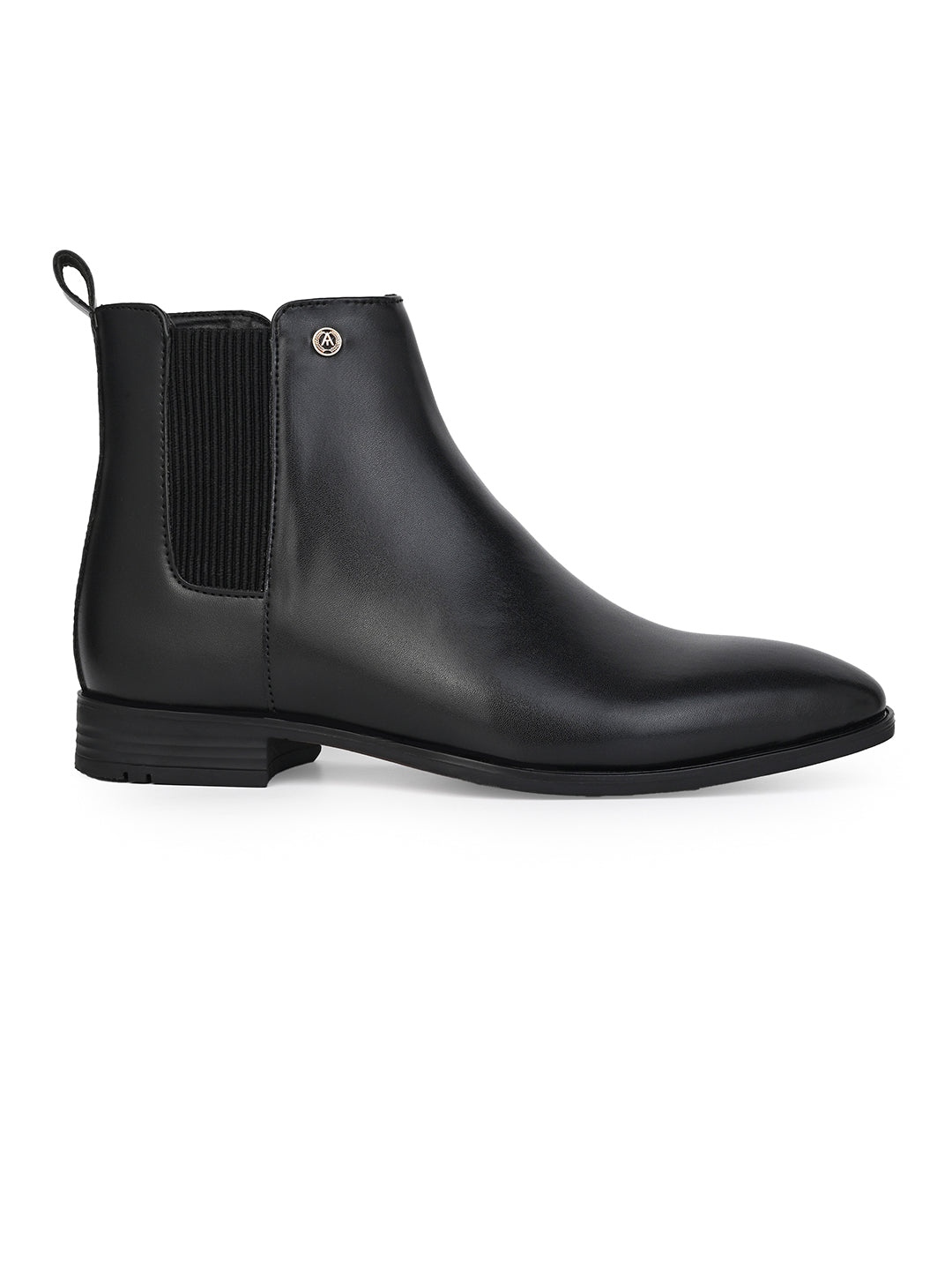 Alberto Torresi Synthetic Black Chelsea Boots For Men