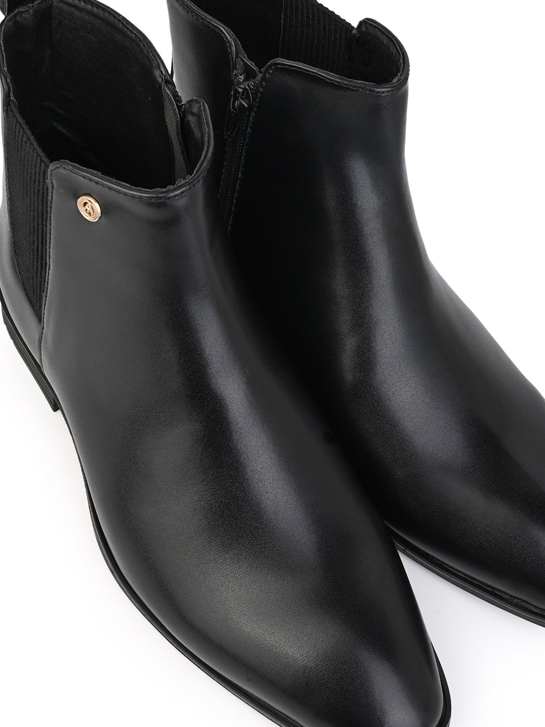 Alberto Torresi Synthetic Black Chelsea Boots For Men