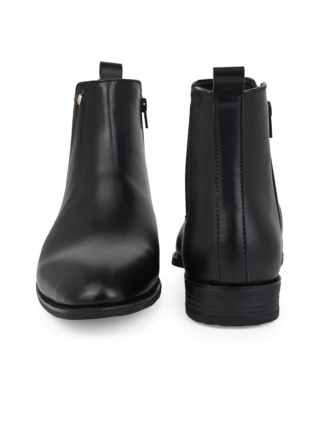 Alberto Torresi Synthetic Black Chelsea Boots For Men