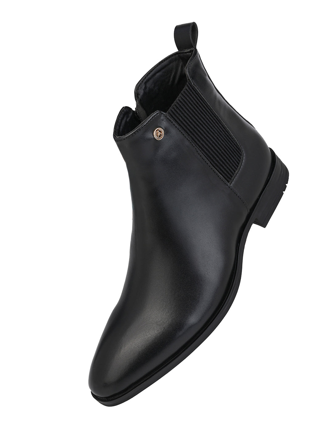 Alberto Torresi Synthetic Black Chelsea Boots For Men
