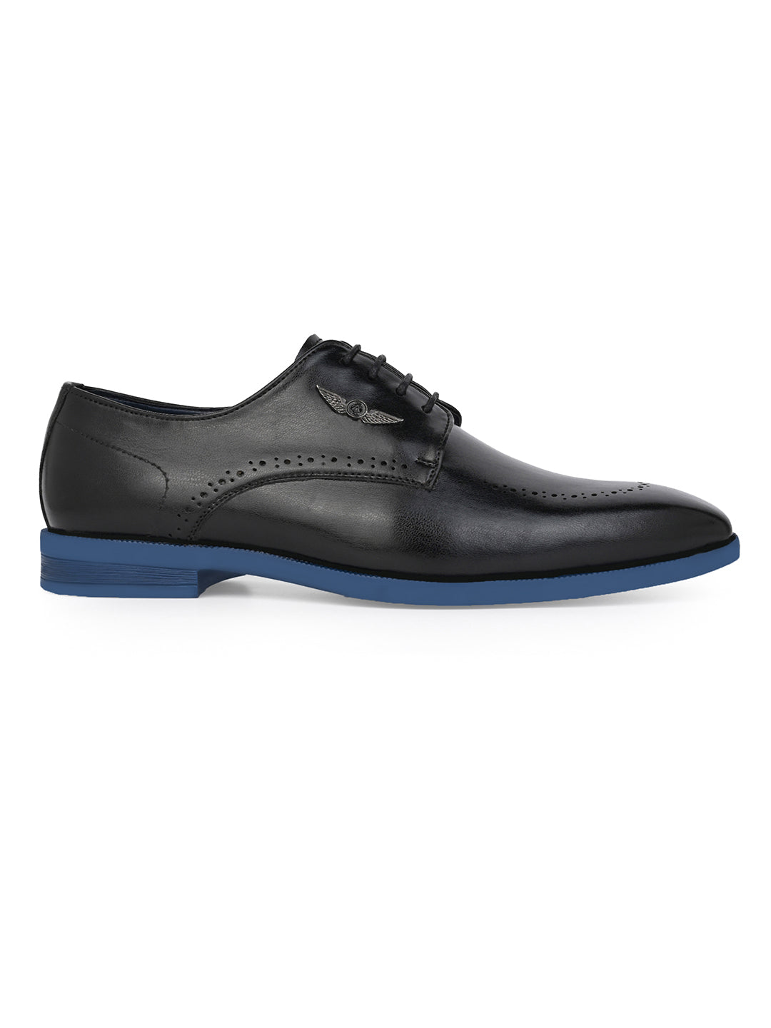 Alberto Torresi Hungary Series 607 Branded Sole Black Formal Shoes