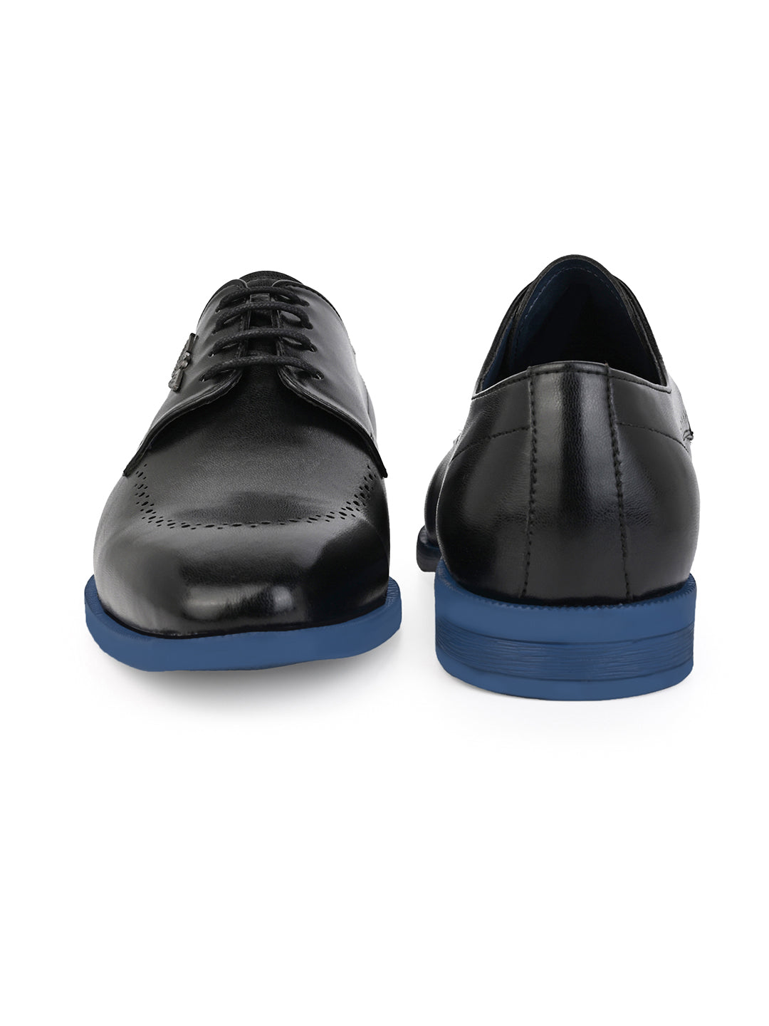 Alberto Torresi Hungary Series 607 Branded Sole Black Formal Shoes