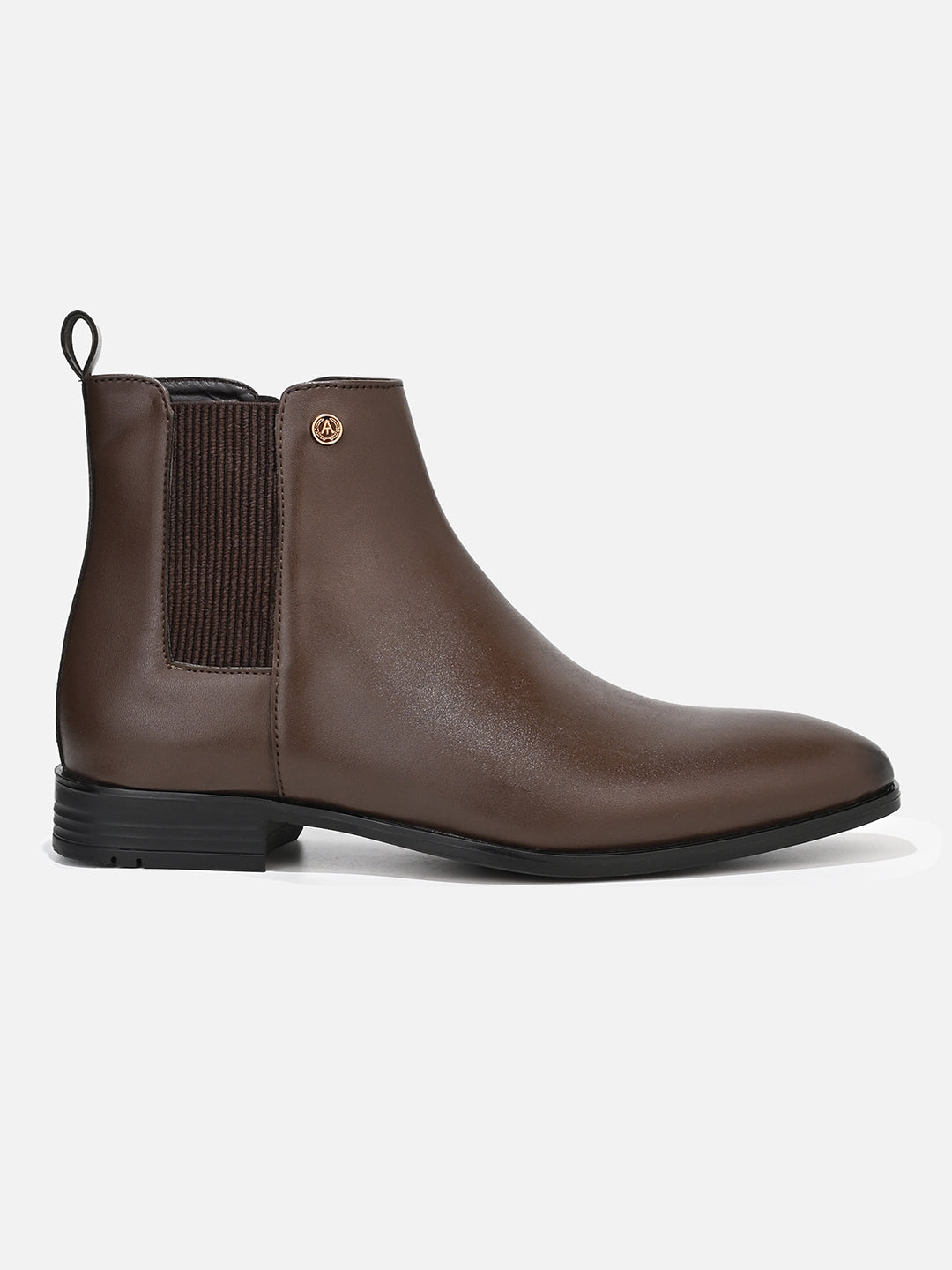 Alberto Torresi Synthetic Brown Chelsea Boots For Men