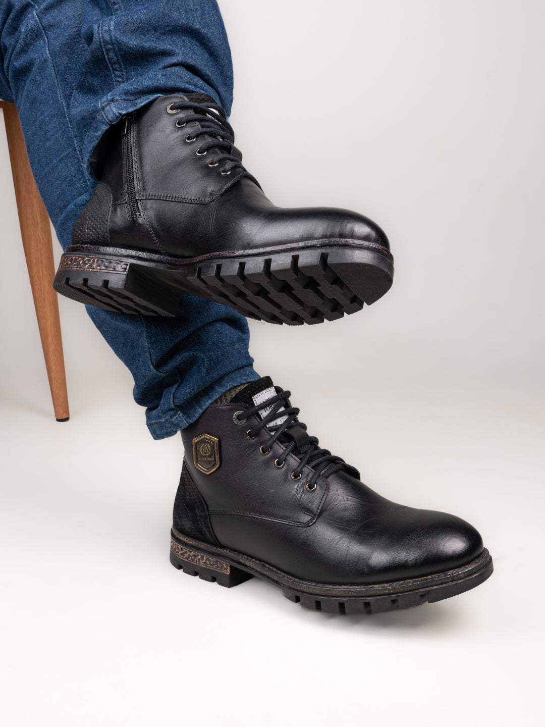 Alberto Torresi Headon Series Devl553 Pure Grain Leather Ankle Chukkas For Men