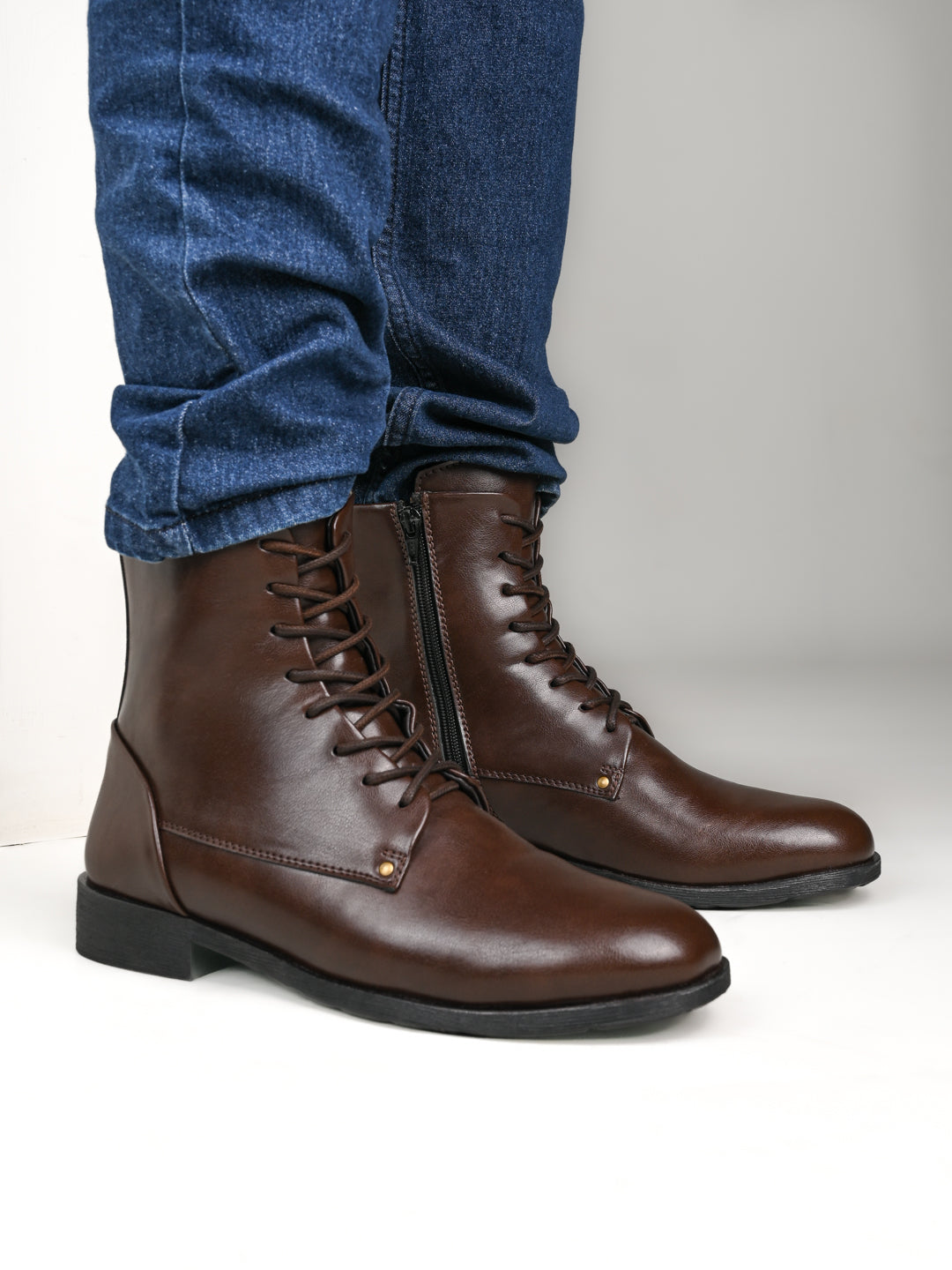 Alberto Torresi Barcus Series 111 Faux Brown leather Long Boots