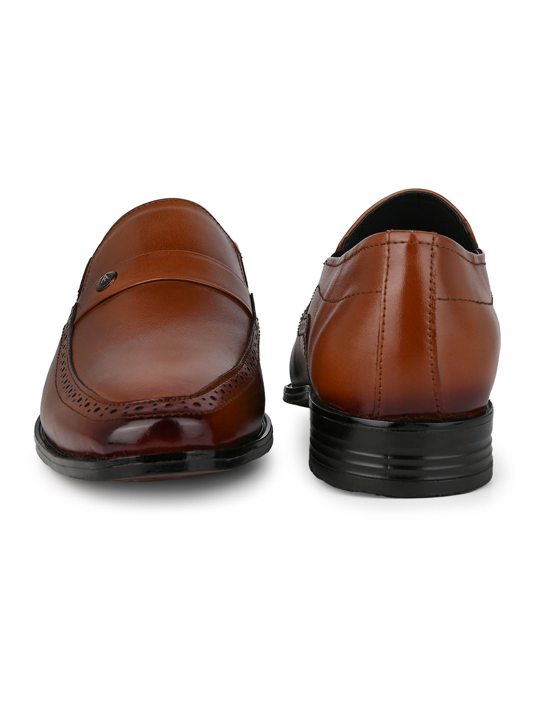 Alberto Torresi Genuine Leather Tan Slipon Formal Shoes