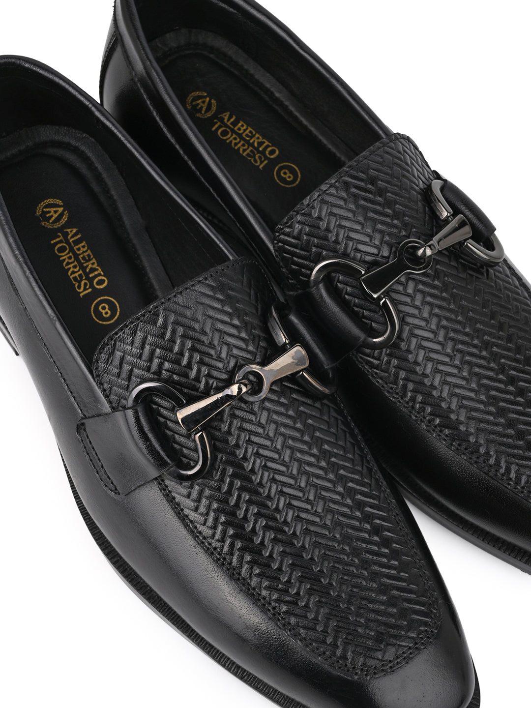 Alberto Torresi Premium Branded Horsebit Formal LeatherLoafer With TPR Sole And Heel Support