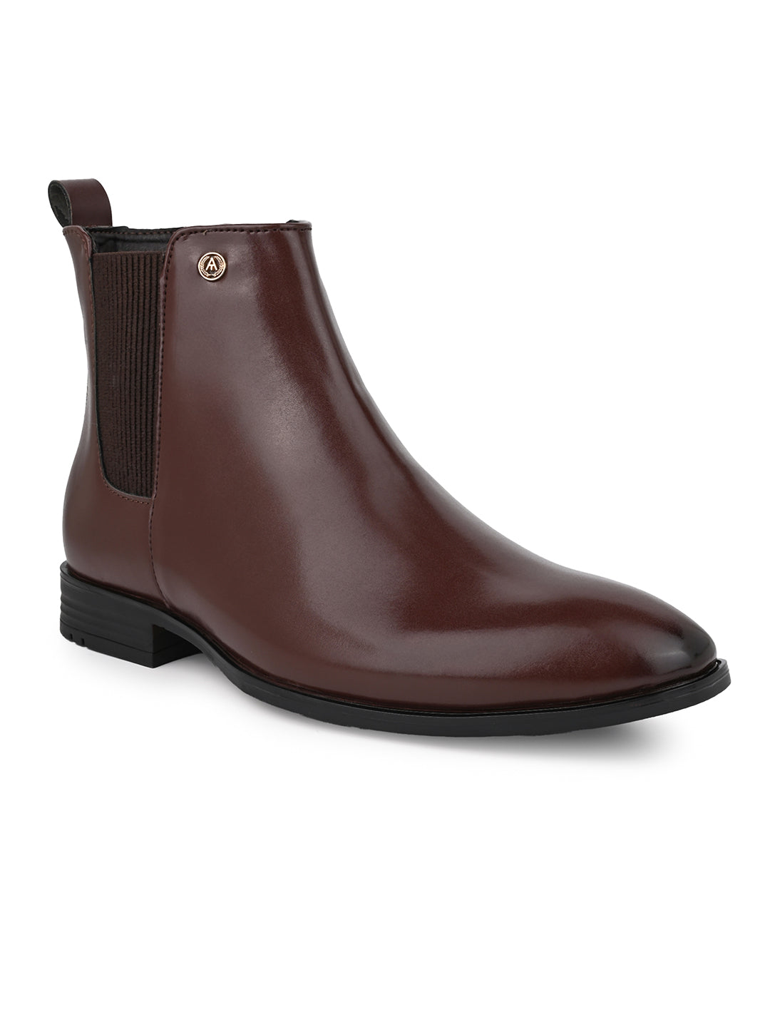 Alberto Torresi Synthetic Brown Chelsea Boots For Men
