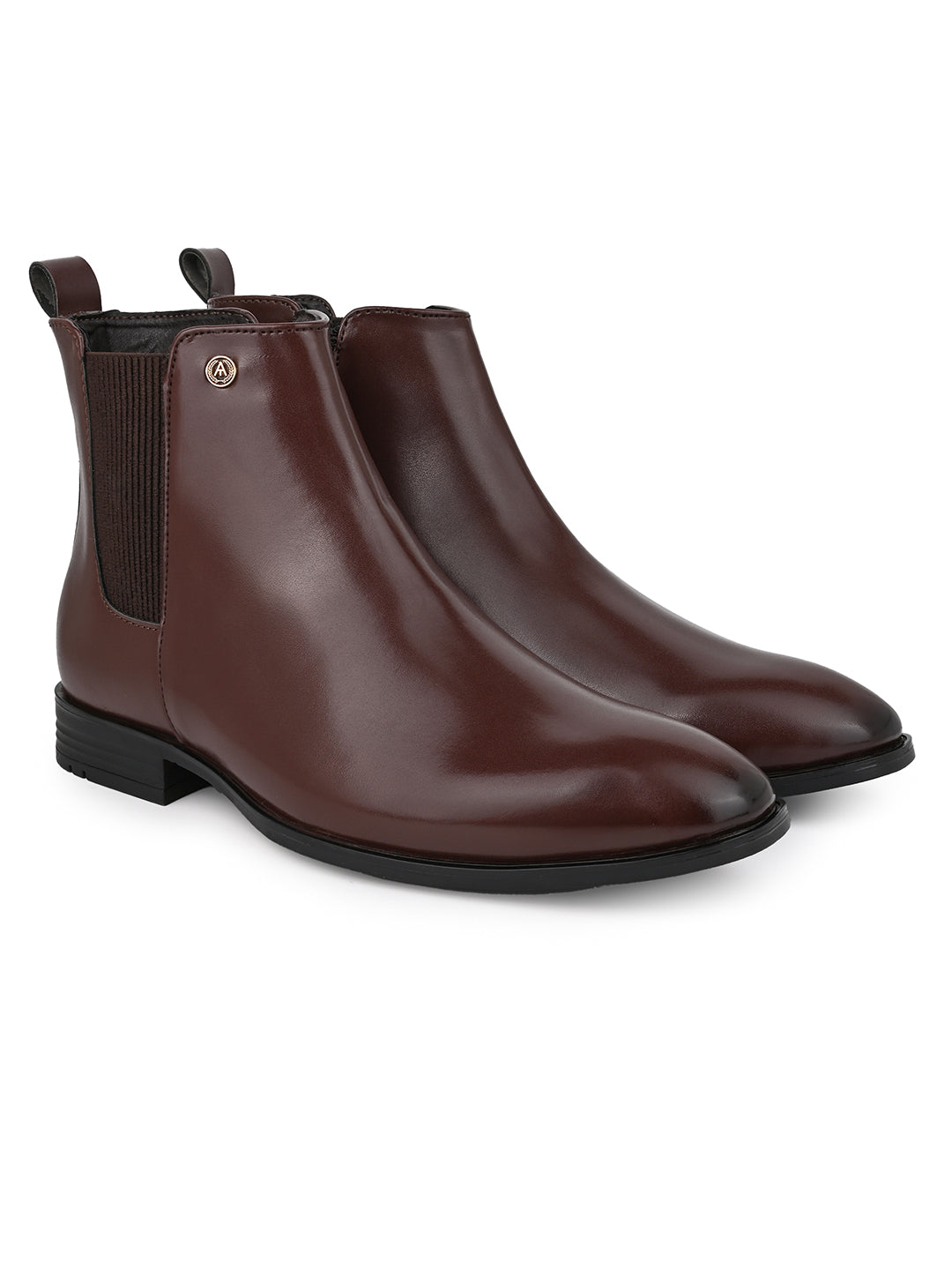Alberto Torresi Synthetic Brown Chelsea Boots For Men