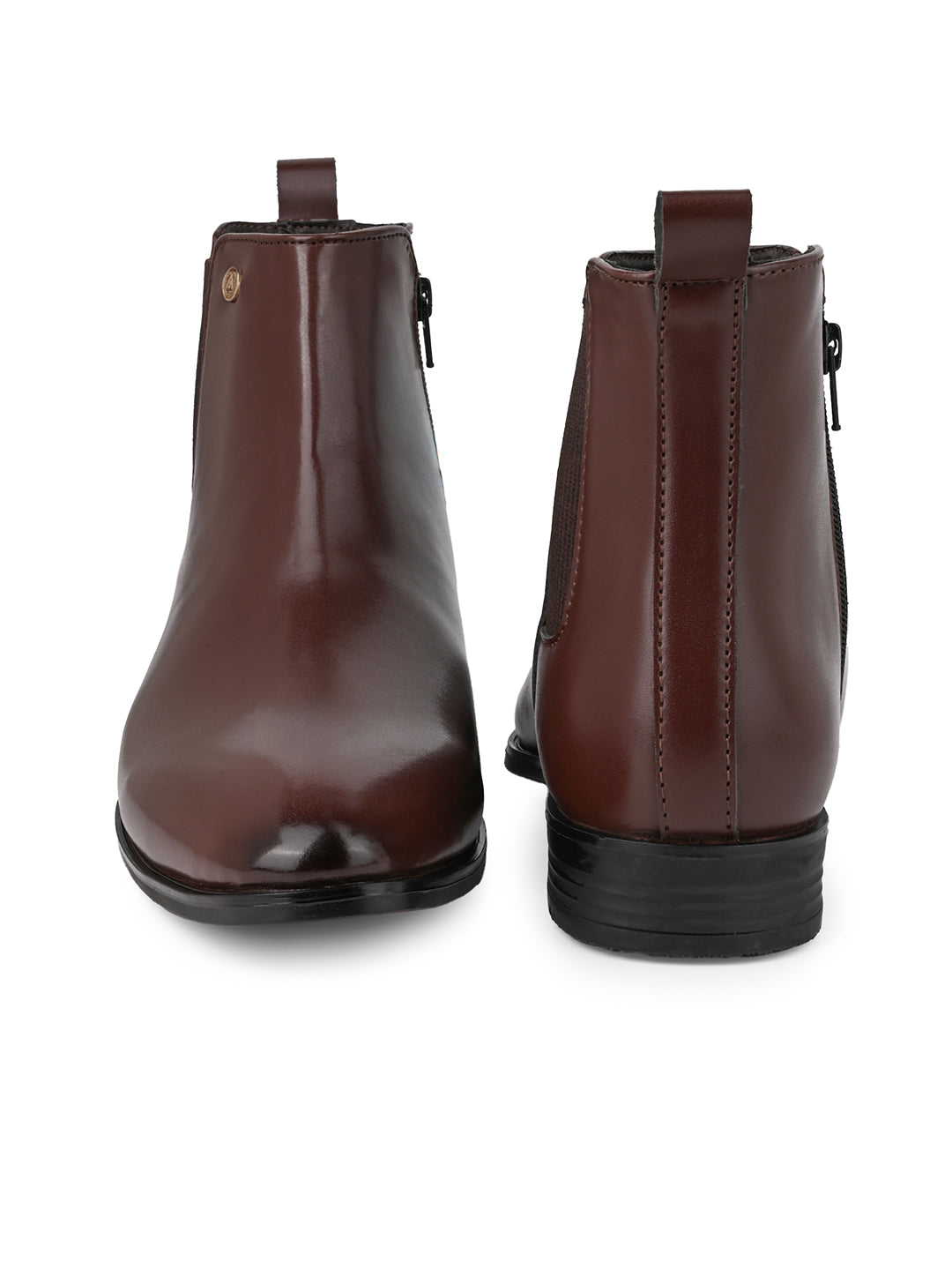 Alberto Torresi Synthetic Brown Chelsea Boots For Men