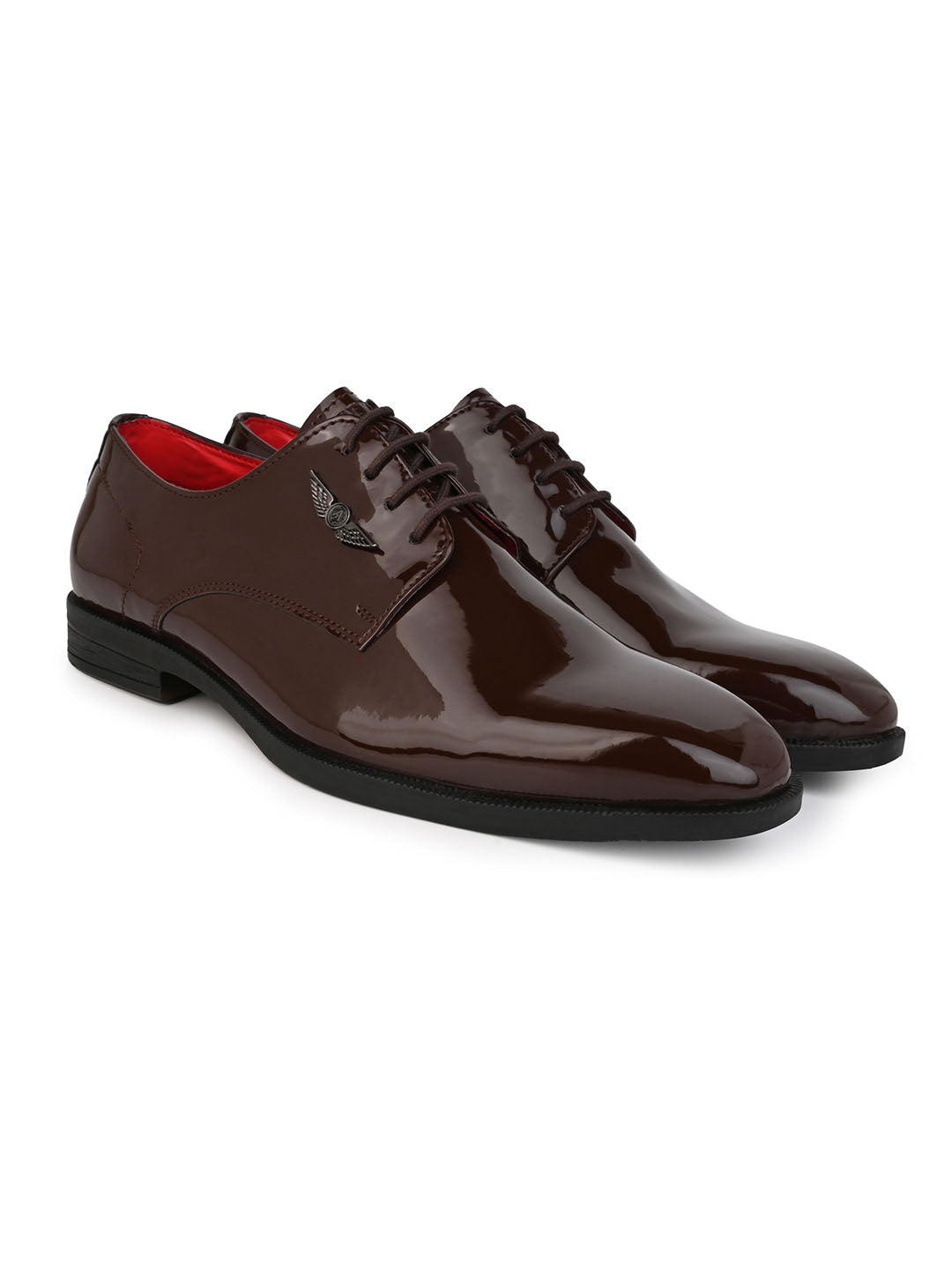 Alberto Torresi Brown Patent Lace up Formal Shoes