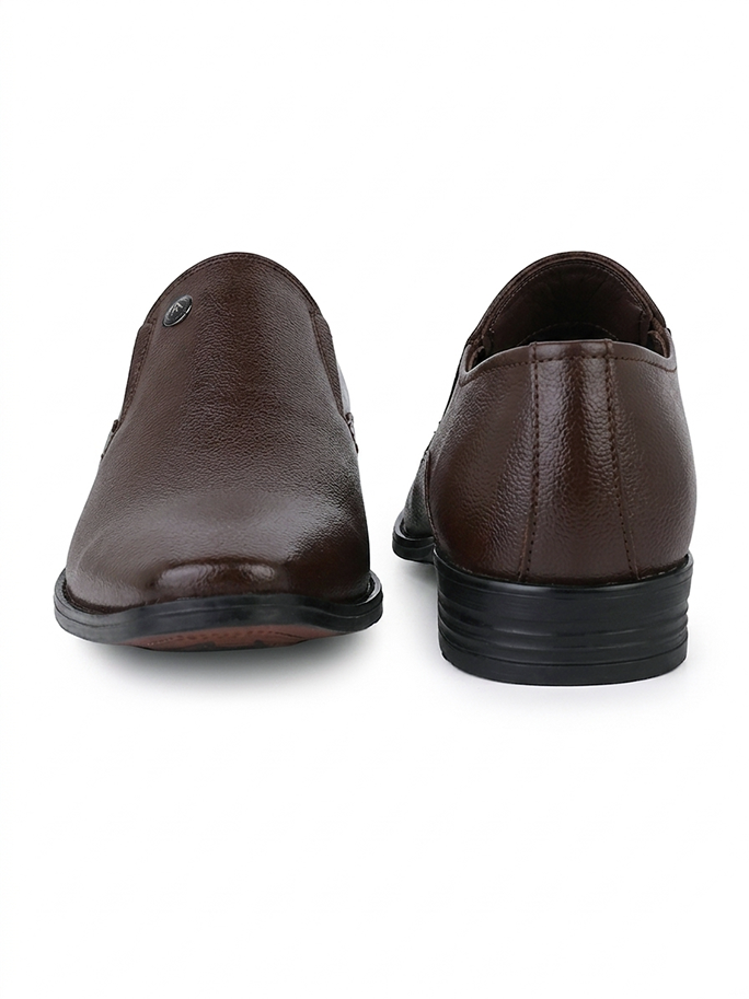 Alberto Torresi Fox leather Brown Slip On Formal Shoes