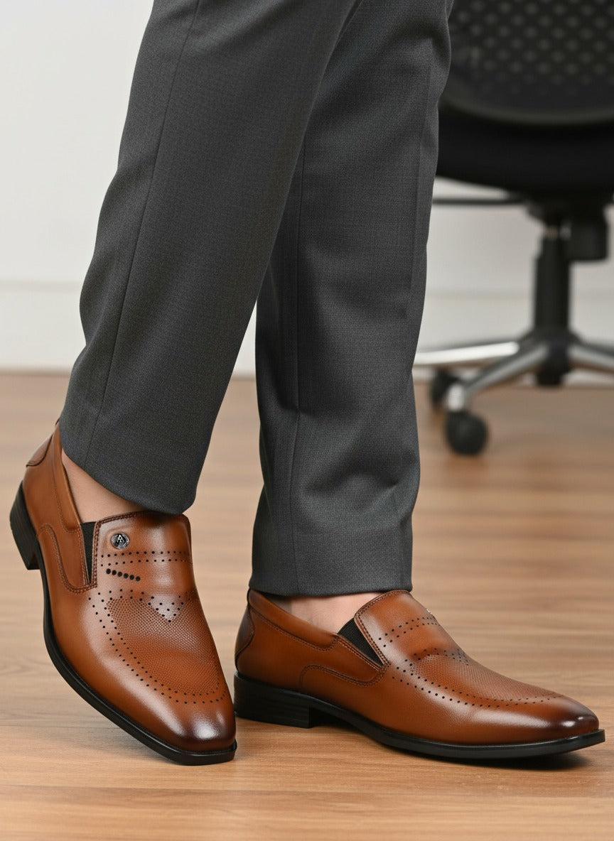 Alberto Torresi Tan Formal Shoe For Men