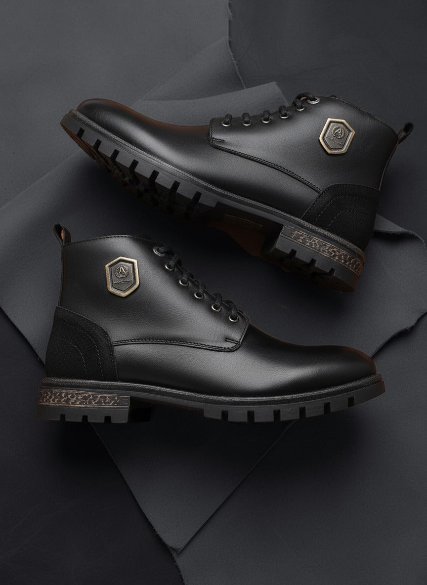 Alberto Torresi Headon Series Devl553 Pure Grain Leather Ankle Chukkas For Men