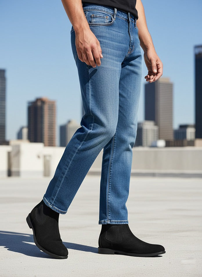 Alberto Torresi Black Narrow Boots for Men